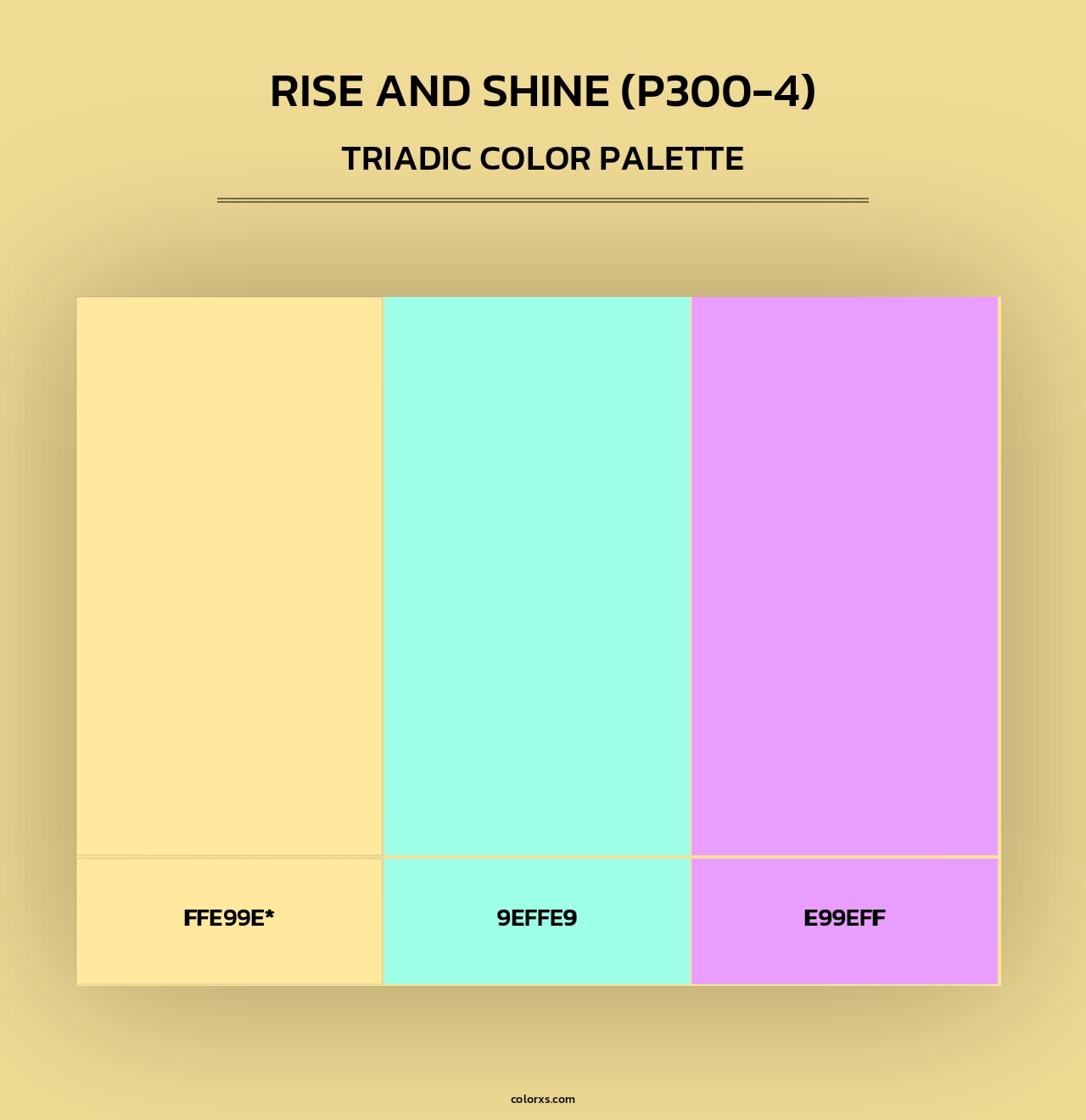 Rise And Shine (P300-4) - Triadic Color Palette