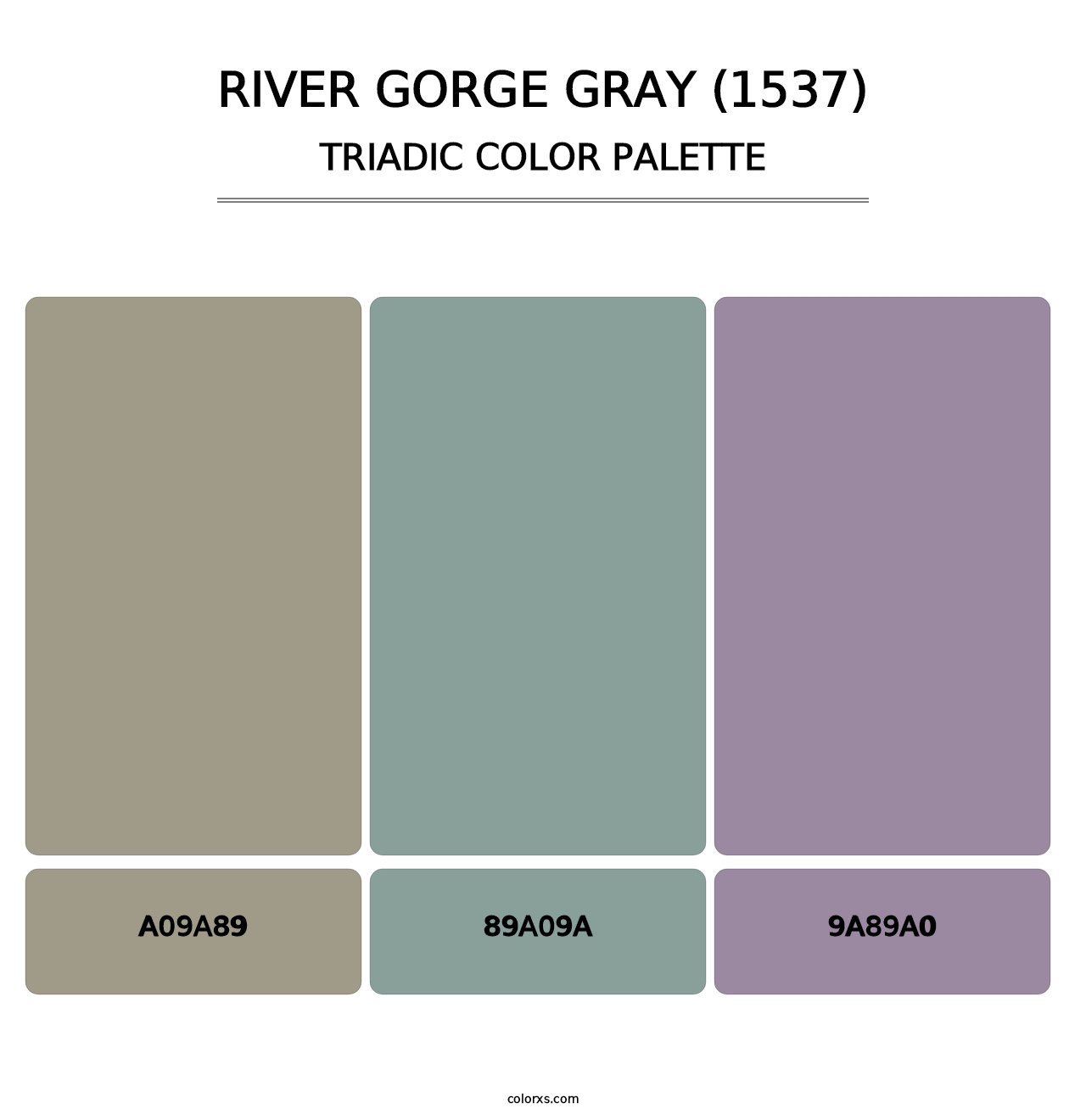 River Gorge Gray (1537) - Triadic Color Palette