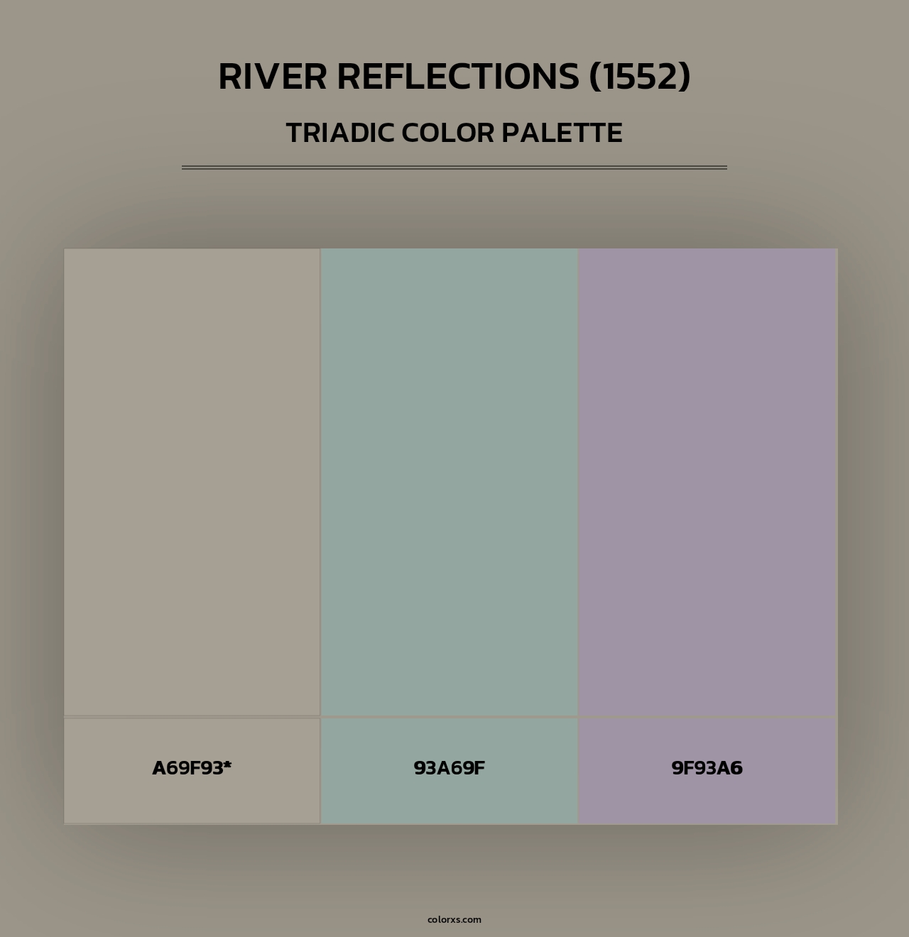 River Reflections (1552) - Triadic Color Palette