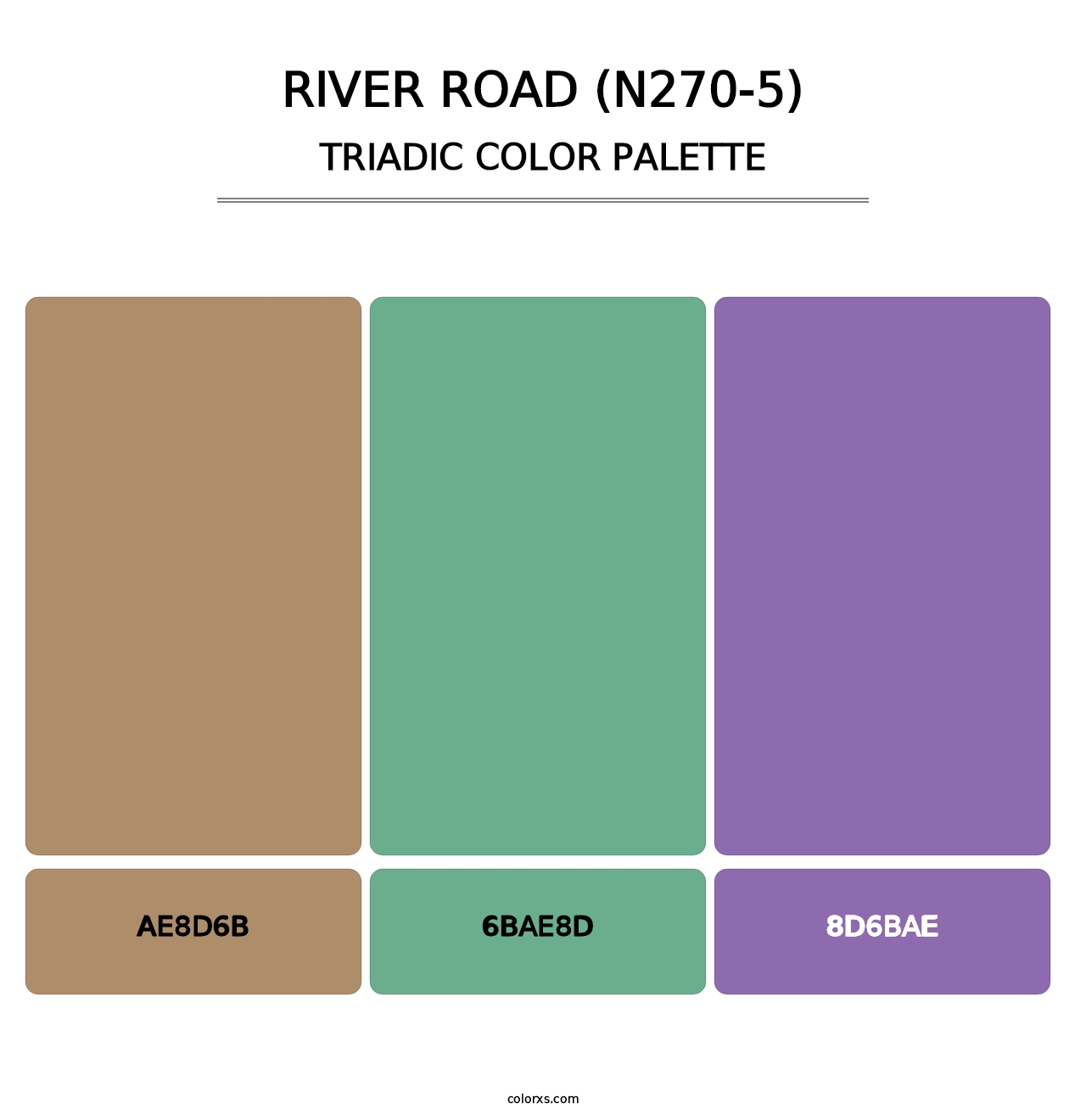 River Road (N270-5) - Triadic Color Palette