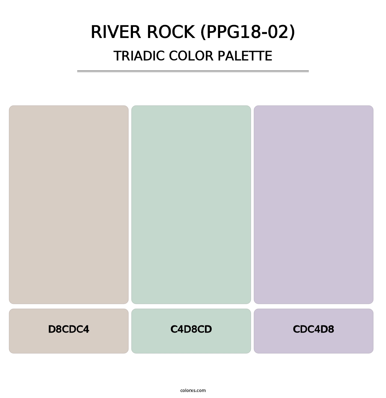 River Rock (PPG18-02) - Triadic Color Palette