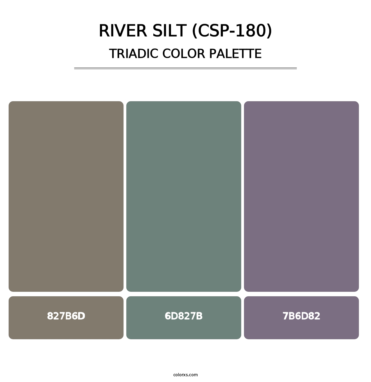 River Silt (CSP-180) - Triadic Color Palette