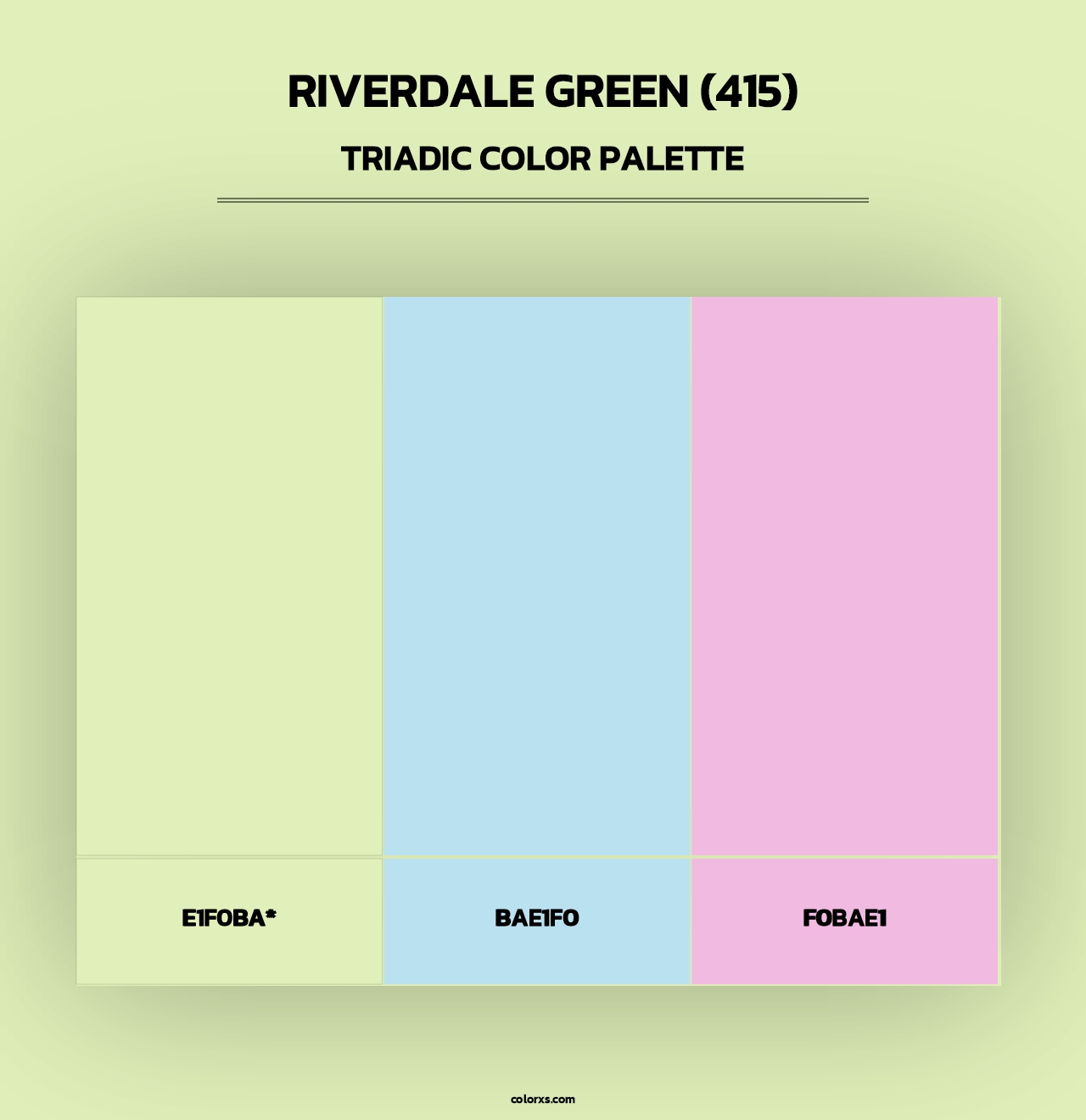 Riverdale Green (415) - Triadic Color Palette