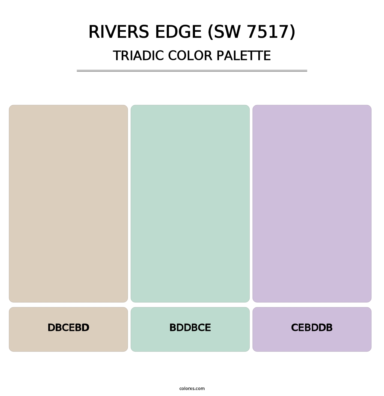 Rivers Edge (SW 7517) - Triadic Color Palette