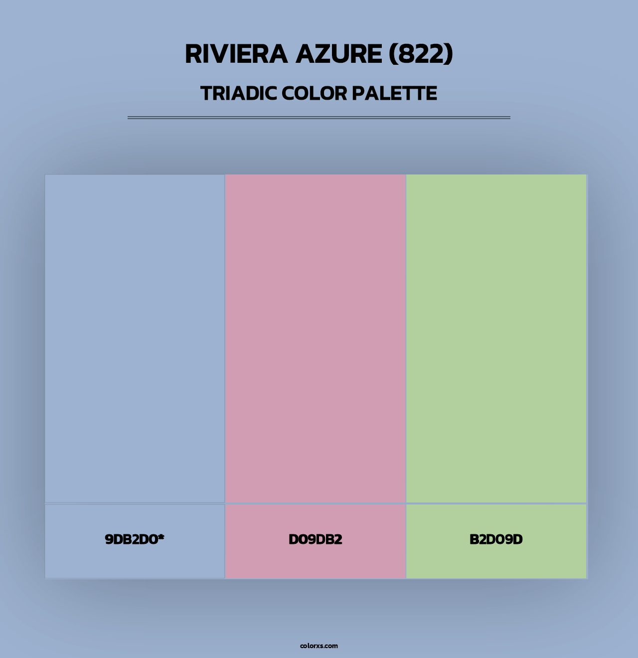 Riviera Azure (822) - Triadic Color Palette