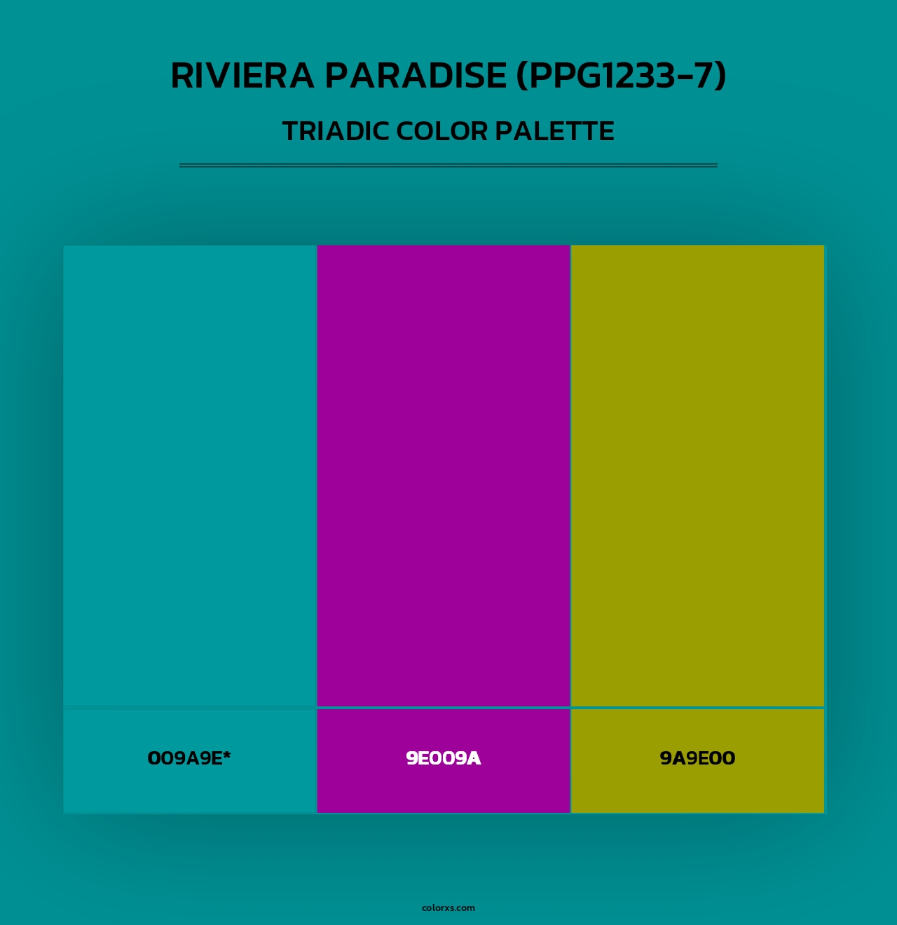 Riviera Paradise (PPG1233-7) - Triadic Color Palette