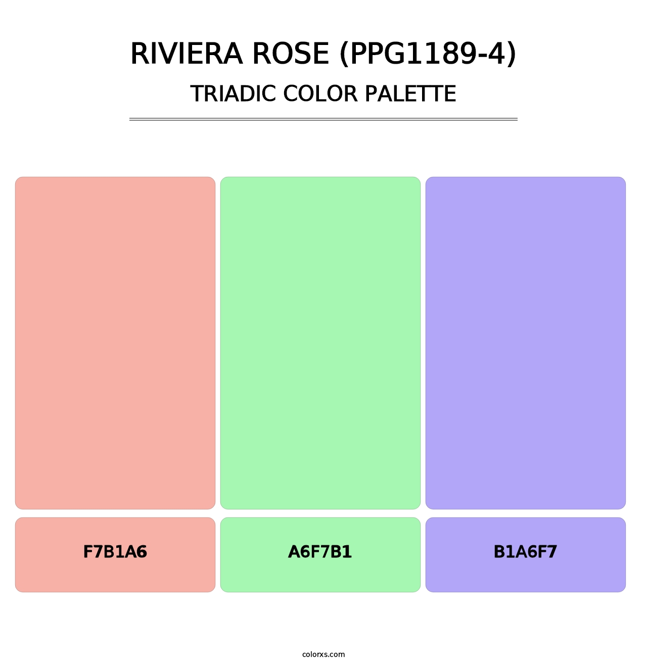 Riviera Rose (PPG1189-4) - Triadic Color Palette