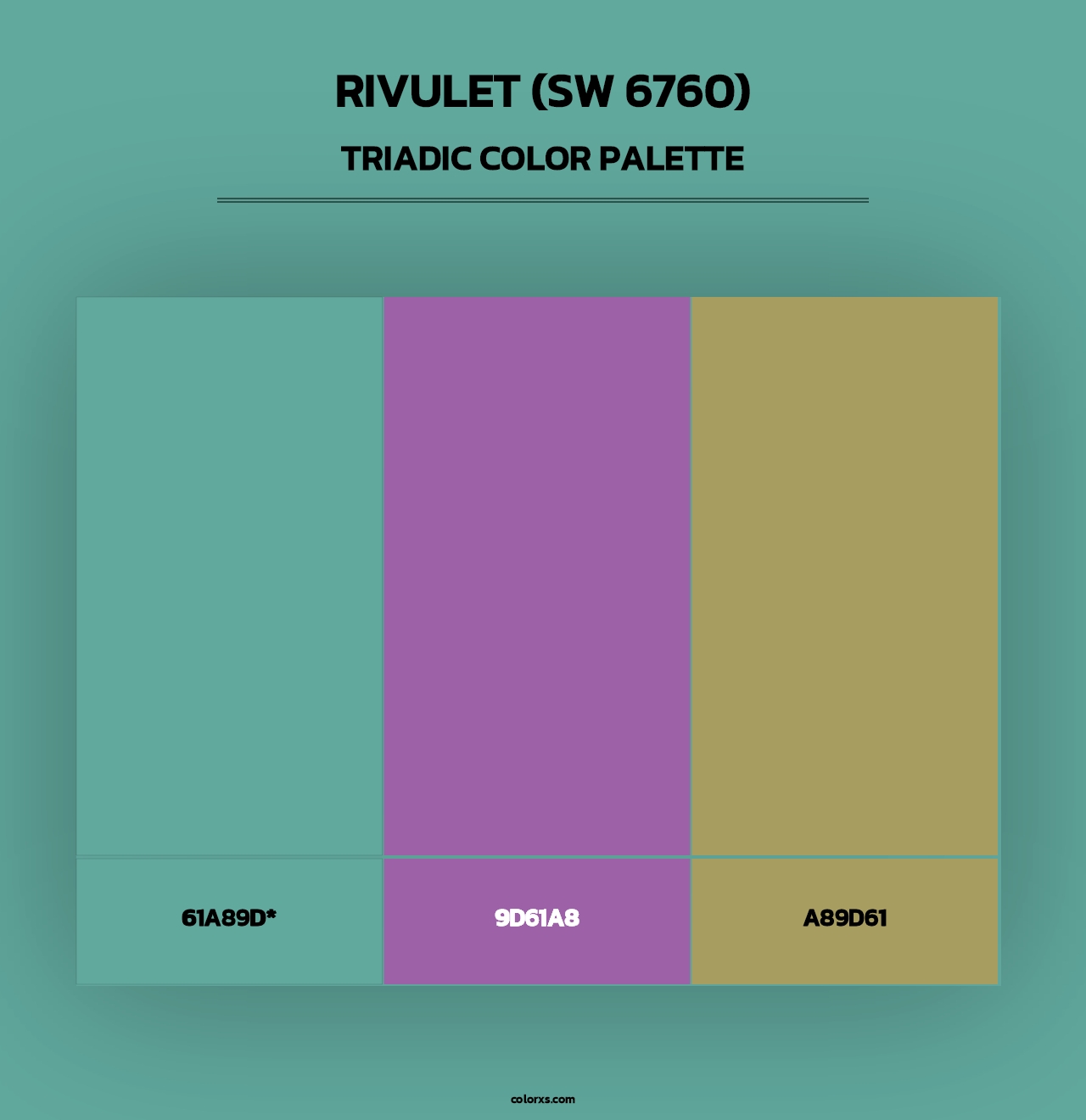 Rivulet (SW 6760) - Triadic Color Palette