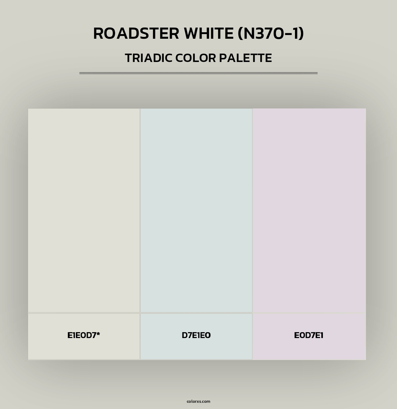 Roadster White (N370-1) - Triadic Color Palette