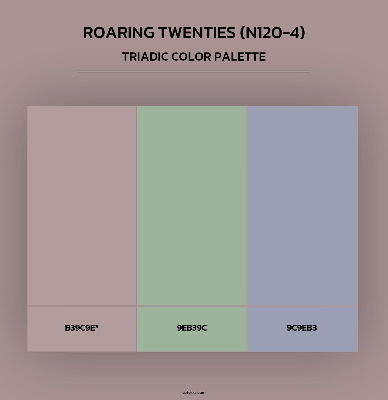 Roaring Twenties (N120-4) - Triadic Color Palette