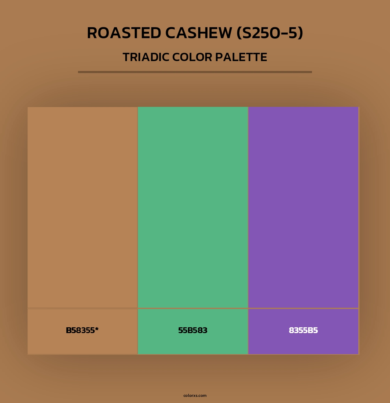 Roasted Cashew (S250-5) - Triadic Color Palette