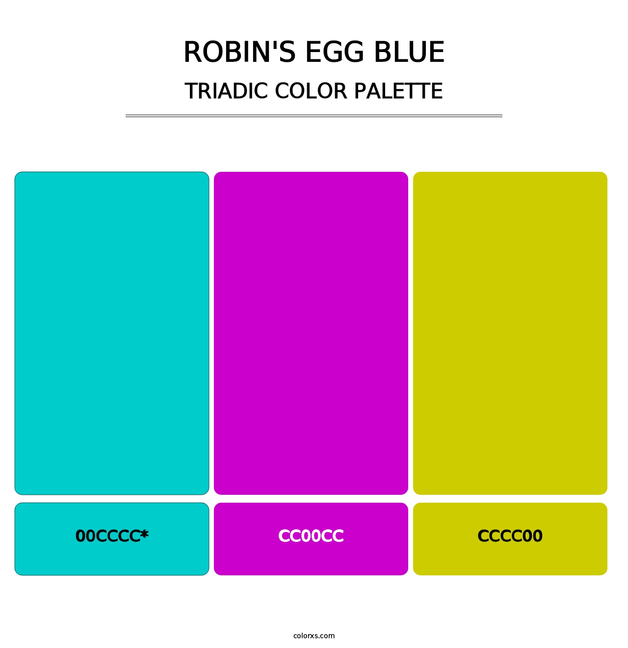 Robin's Egg Blue - Triadic Color Palette