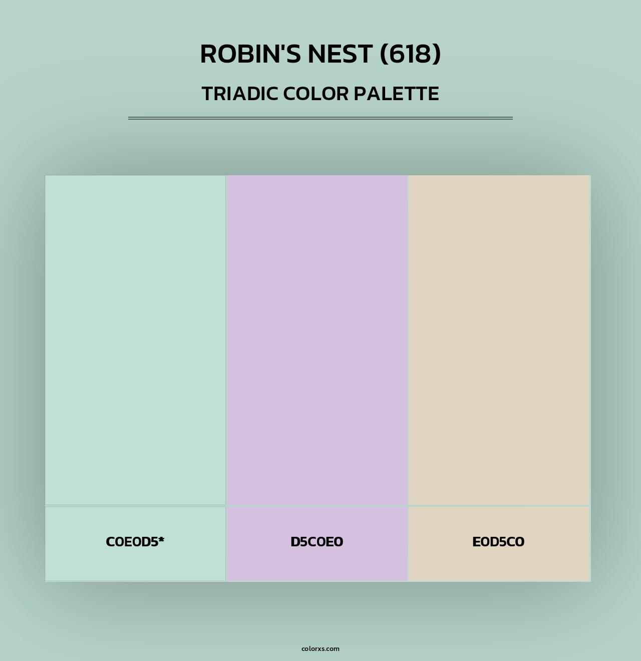 Robin's Nest (618) - Triadic Color Palette