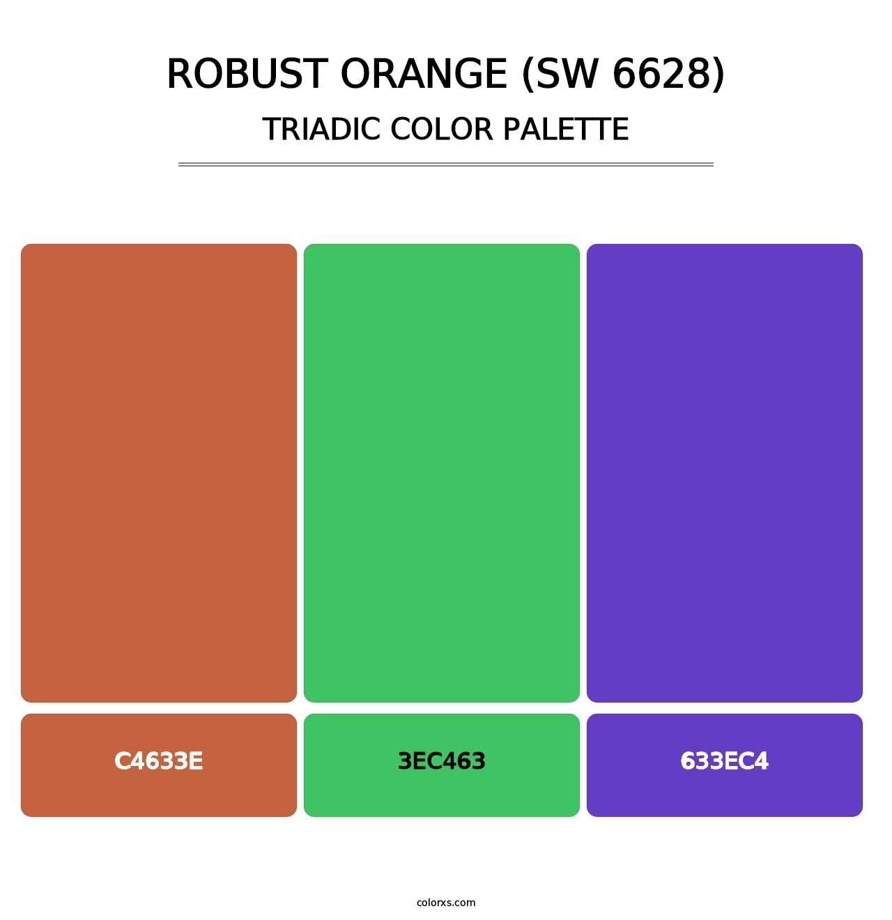 Robust Orange (SW 6628) - Triadic Color Palette