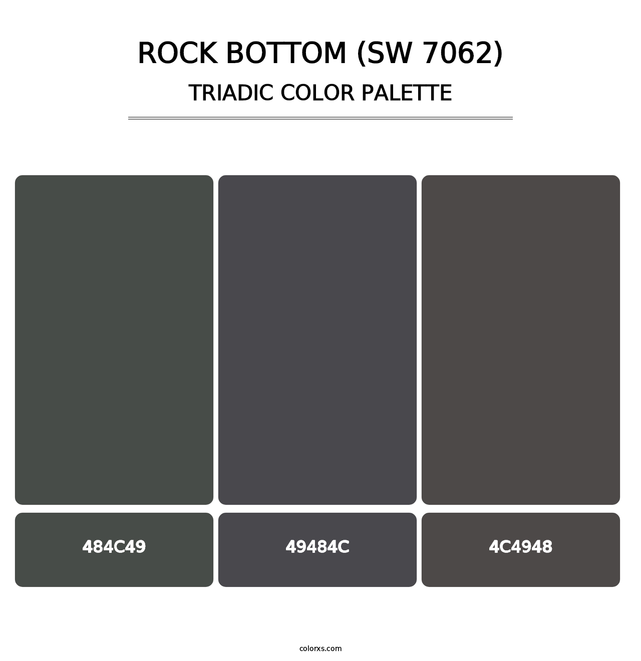 Rock Bottom (SW 7062) - Triadic Color Palette