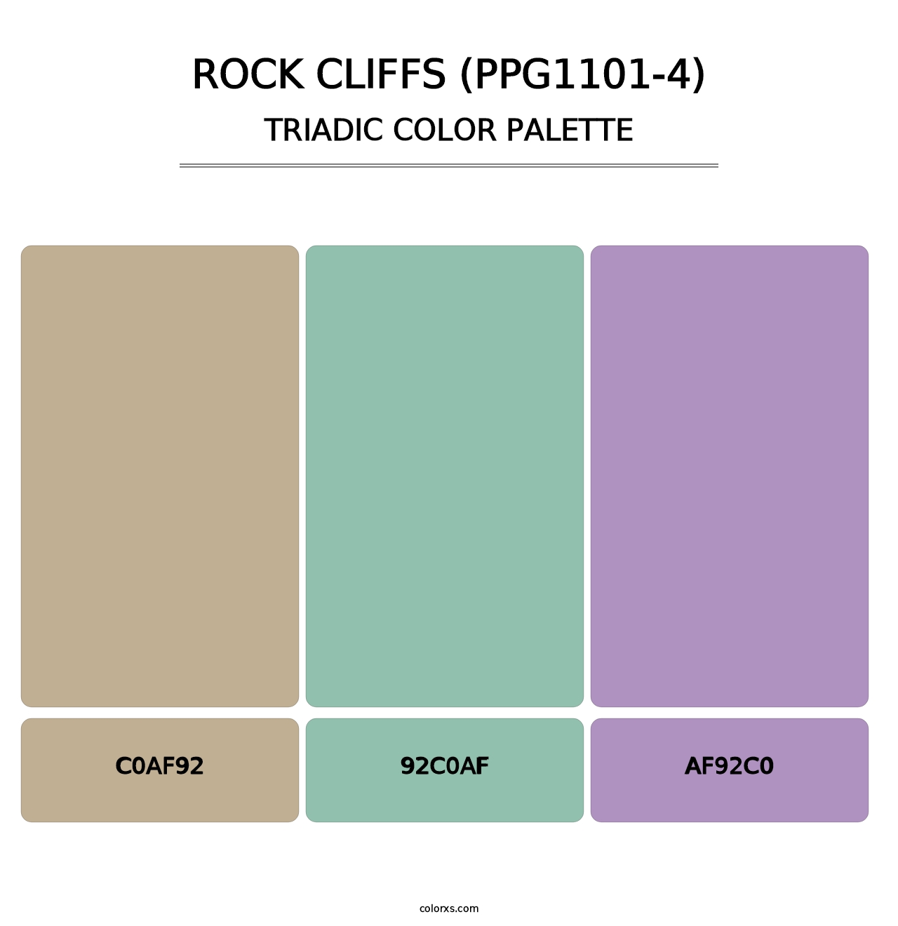 Rock Cliffs (PPG1101-4) - Triadic Color Palette