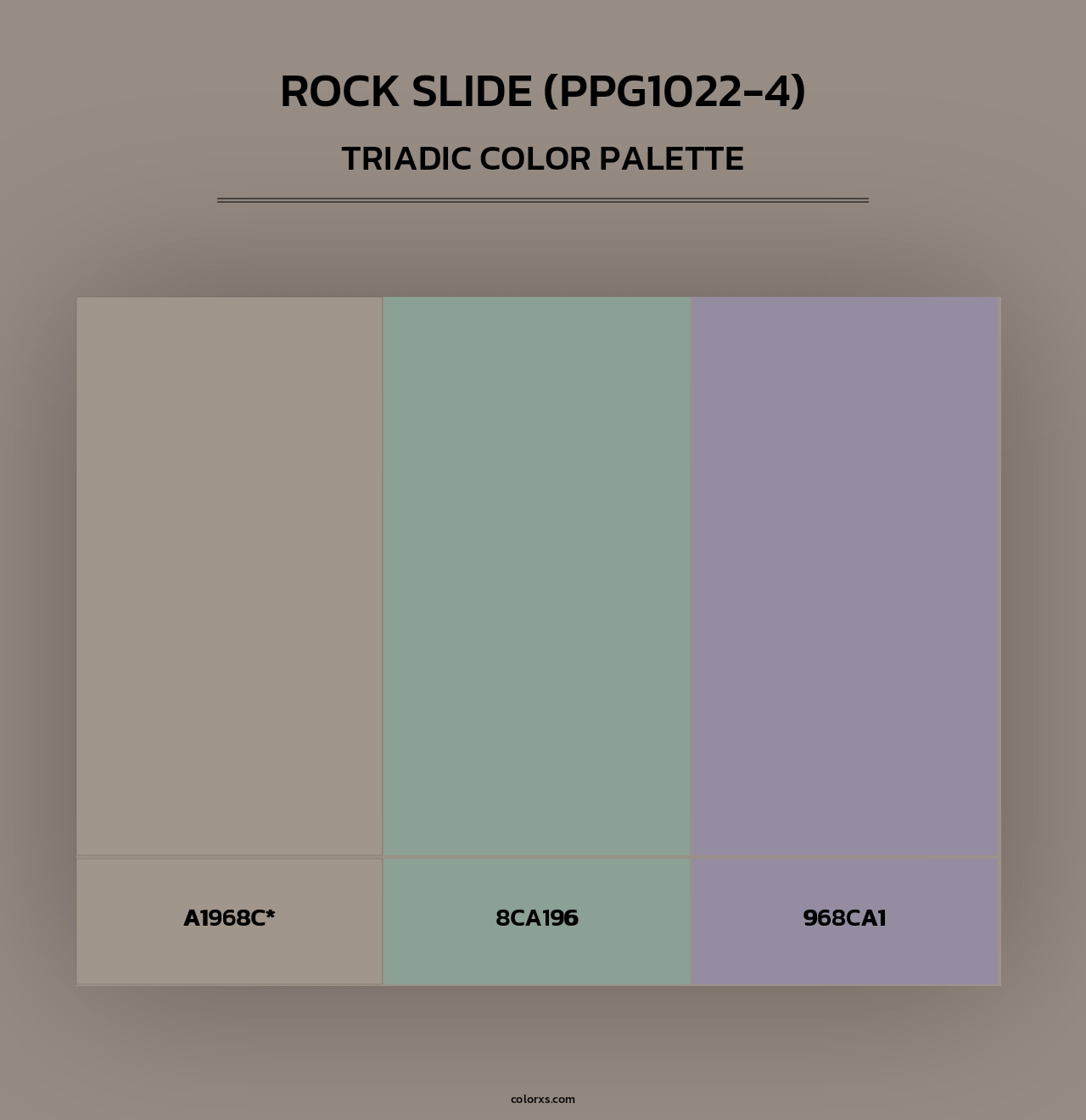 Rock Slide (PPG1022-4) - Triadic Color Palette