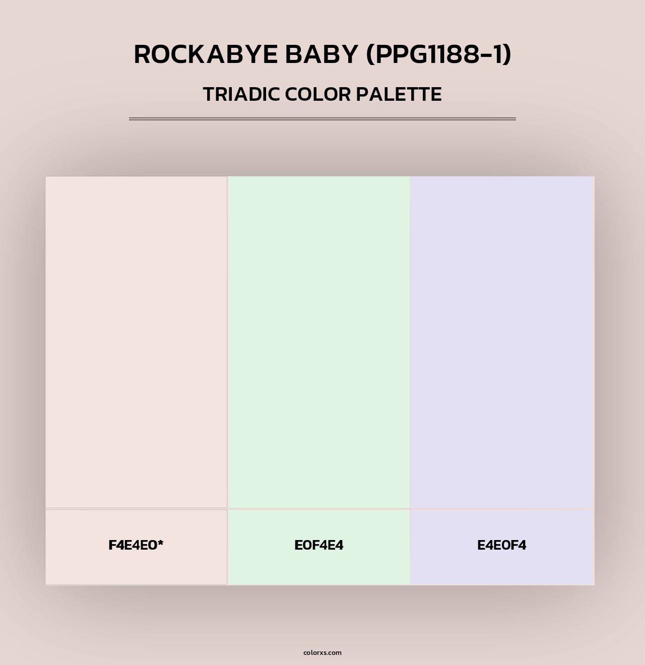 Rockabye Baby (PPG1188-1) - Triadic Color Palette