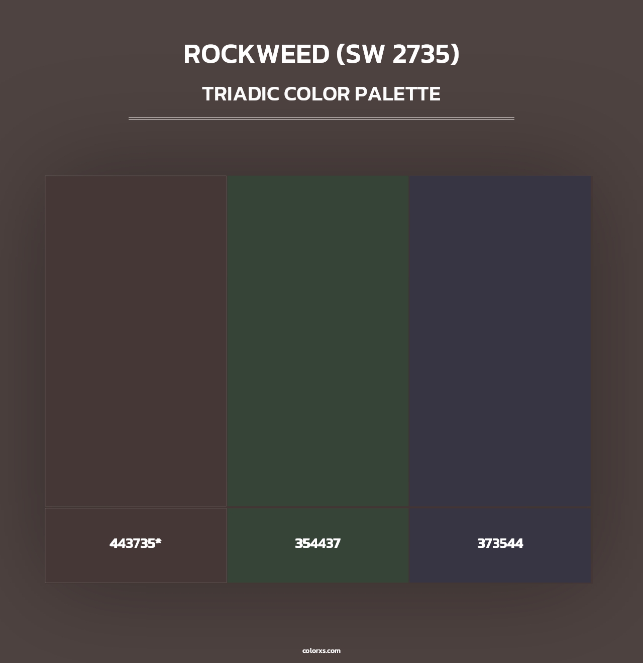 Rockweed (SW 2735) - Triadic Color Palette