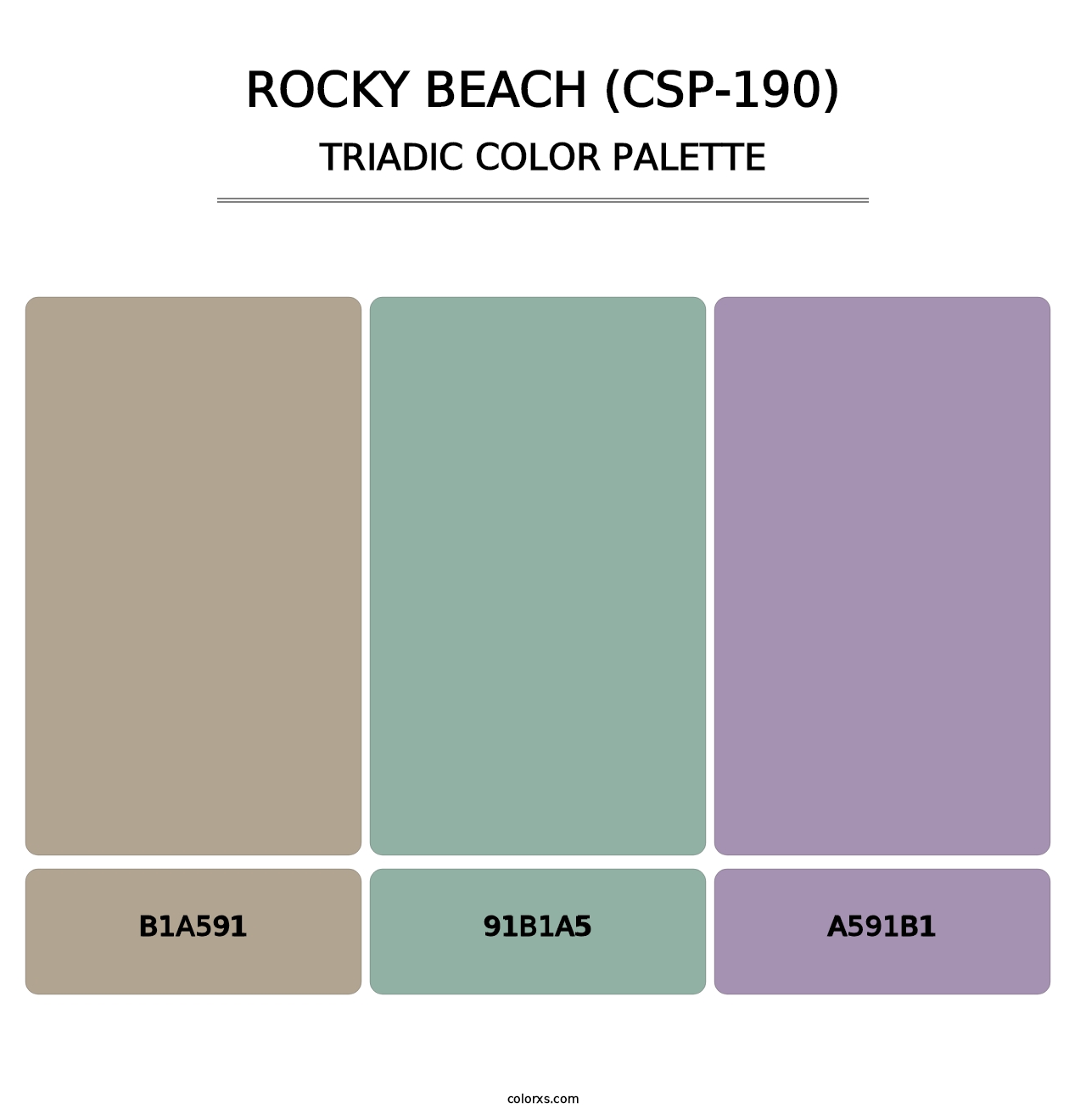 Rocky Beach (CSP-190) - Triadic Color Palette