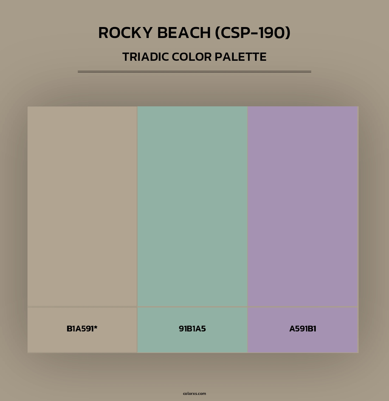 Rocky Beach (CSP-190) - Triadic Color Palette