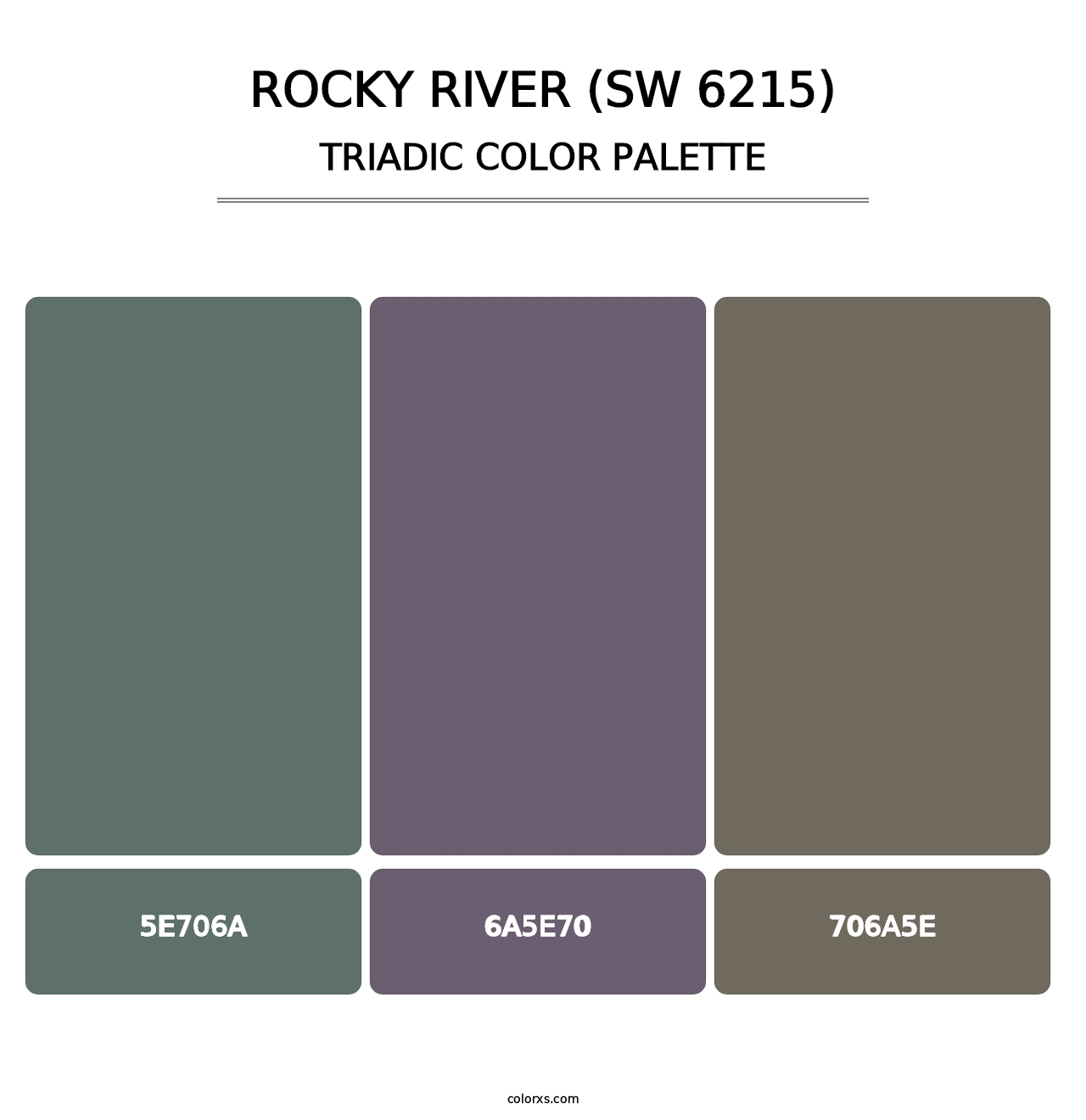 Rocky River (SW 6215) - Triadic Color Palette