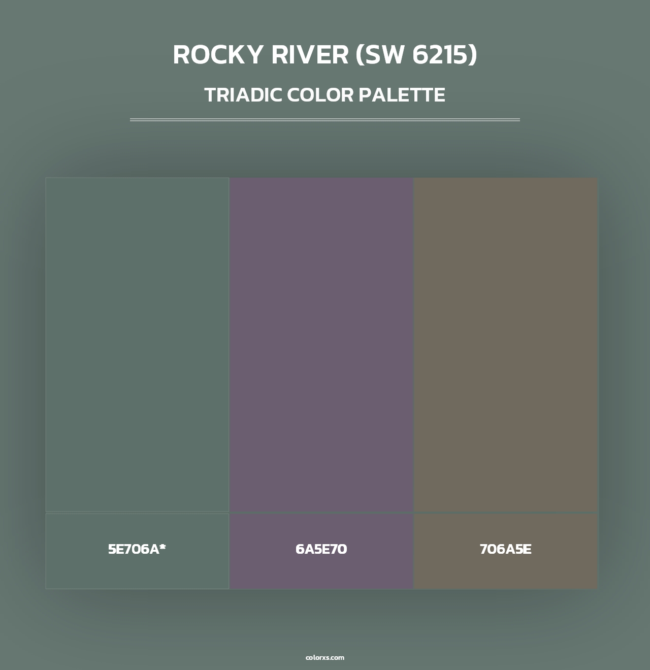 Rocky River (SW 6215) - Triadic Color Palette