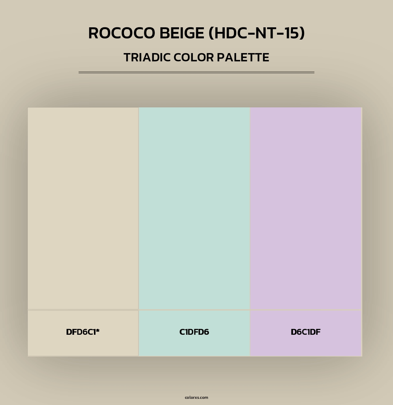 Rococo Beige (HDC-NT-15) - Triadic Color Palette
