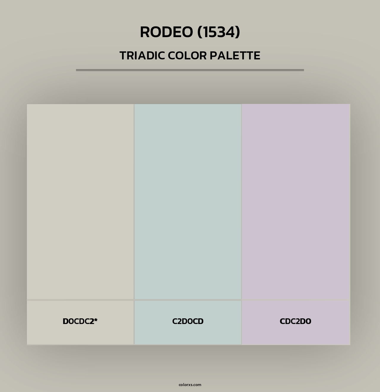 Rodeo (1534) - Triadic Color Palette