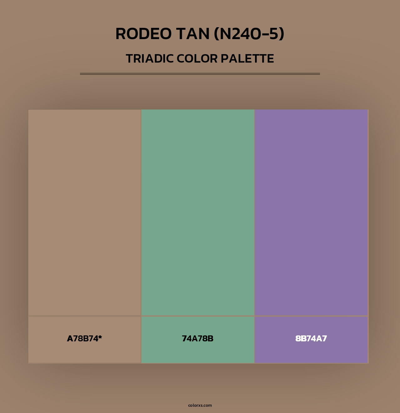 Rodeo Tan (N240-5) - Triadic Color Palette