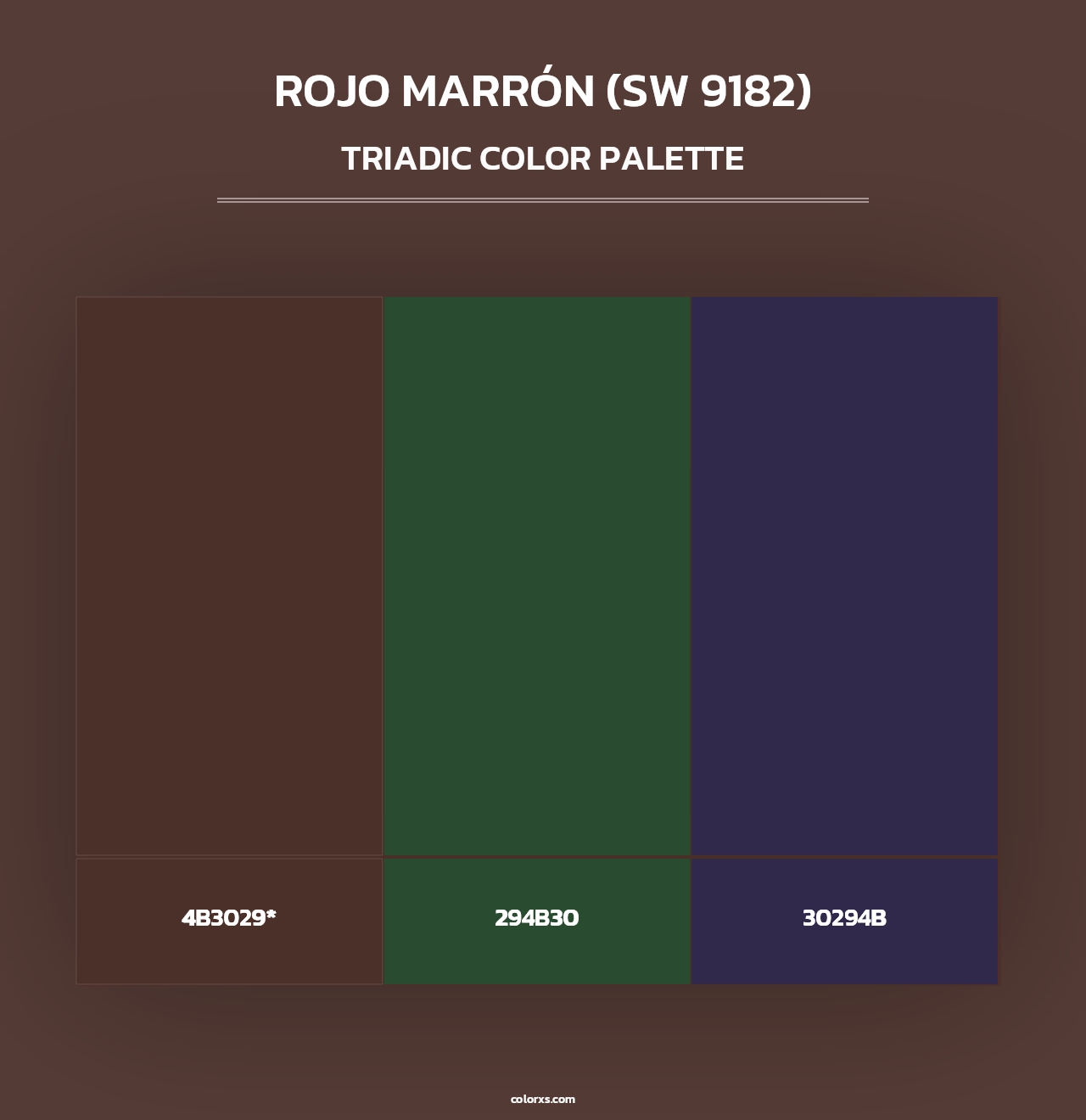 Rojo Marrón (SW 9182) - Triadic Color Palette