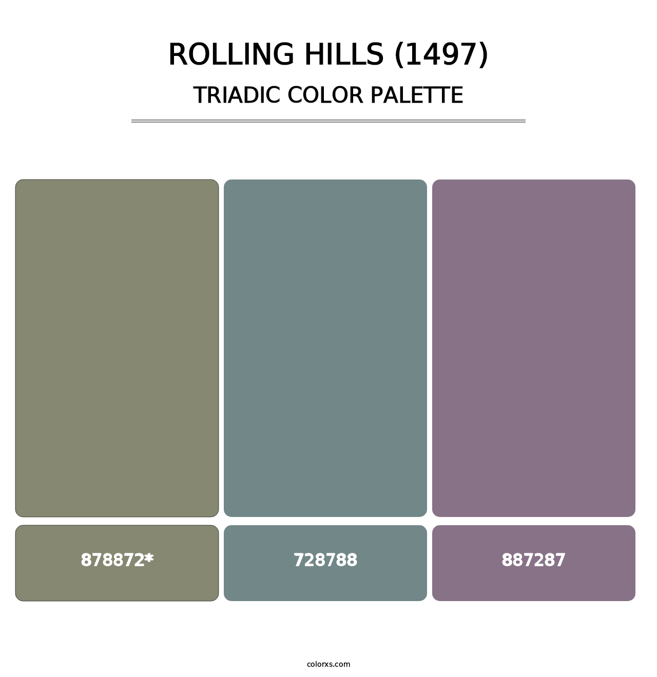 Rolling Hills (1497) - Triadic Color Palette