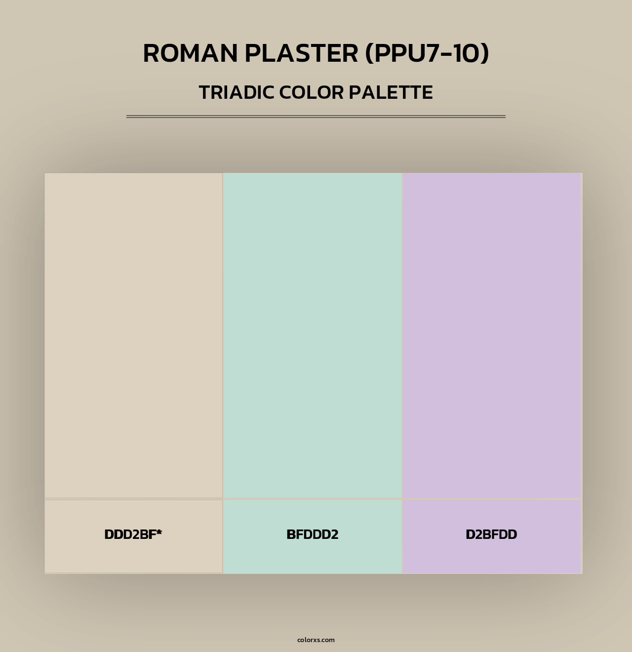 Roman Plaster (PPU7-10) - Triadic Color Palette