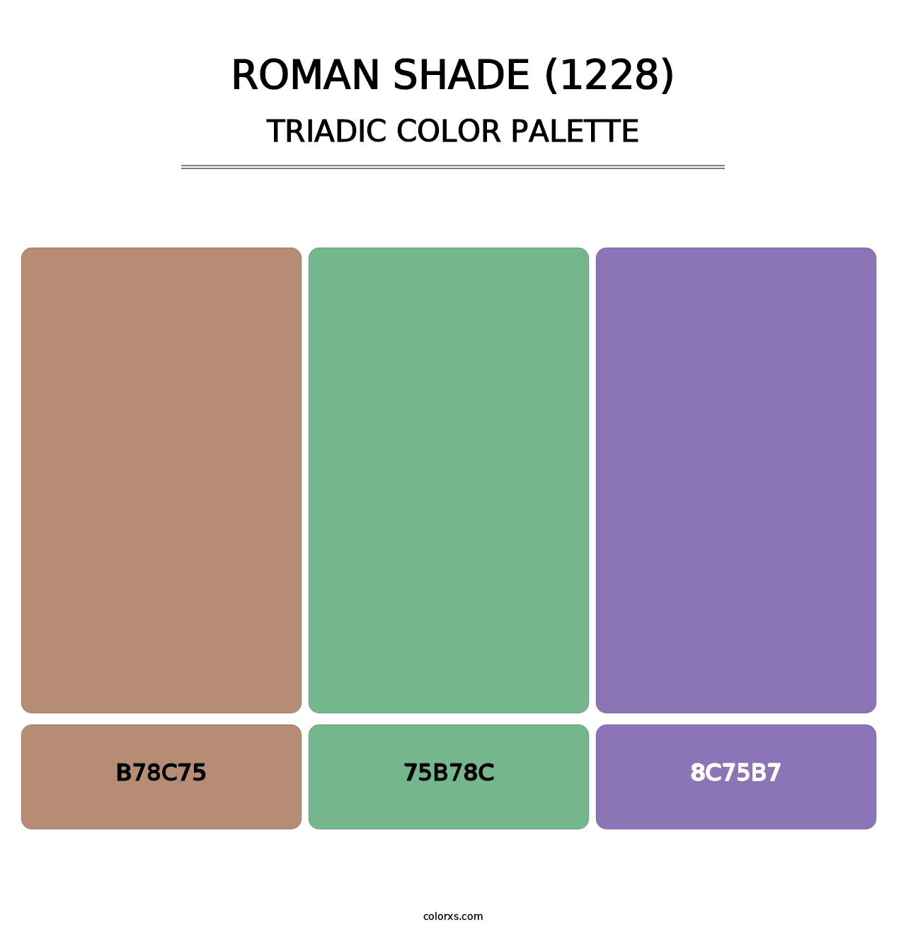 Roman Shade (1228) - Triadic Color Palette