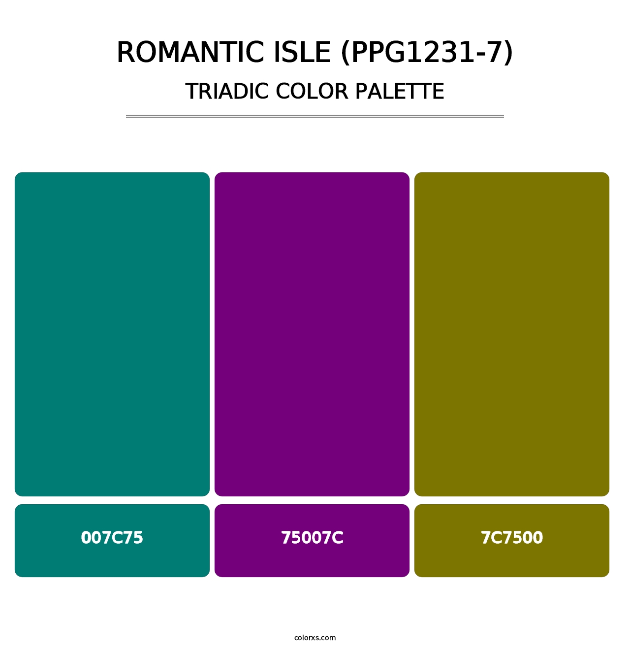 Romantic Isle (PPG1231-7) - Triadic Color Palette
