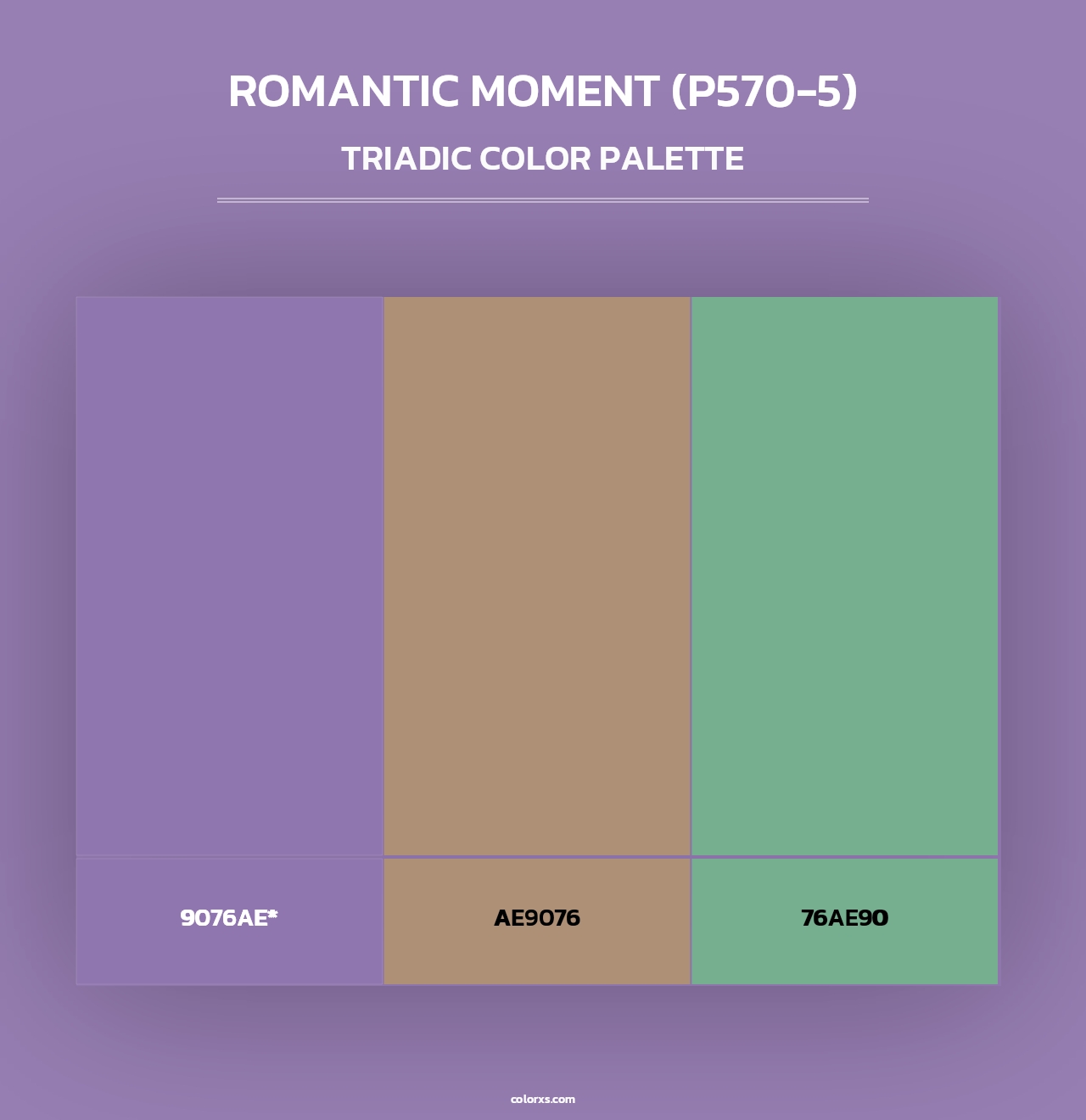 Romantic Moment (P570-5) - Triadic Color Palette