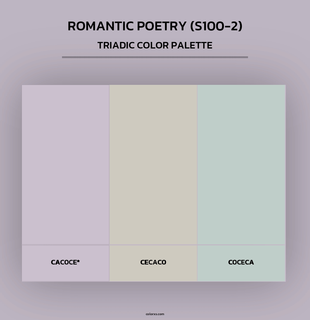 Romantic Poetry (S100-2) - Triadic Color Palette