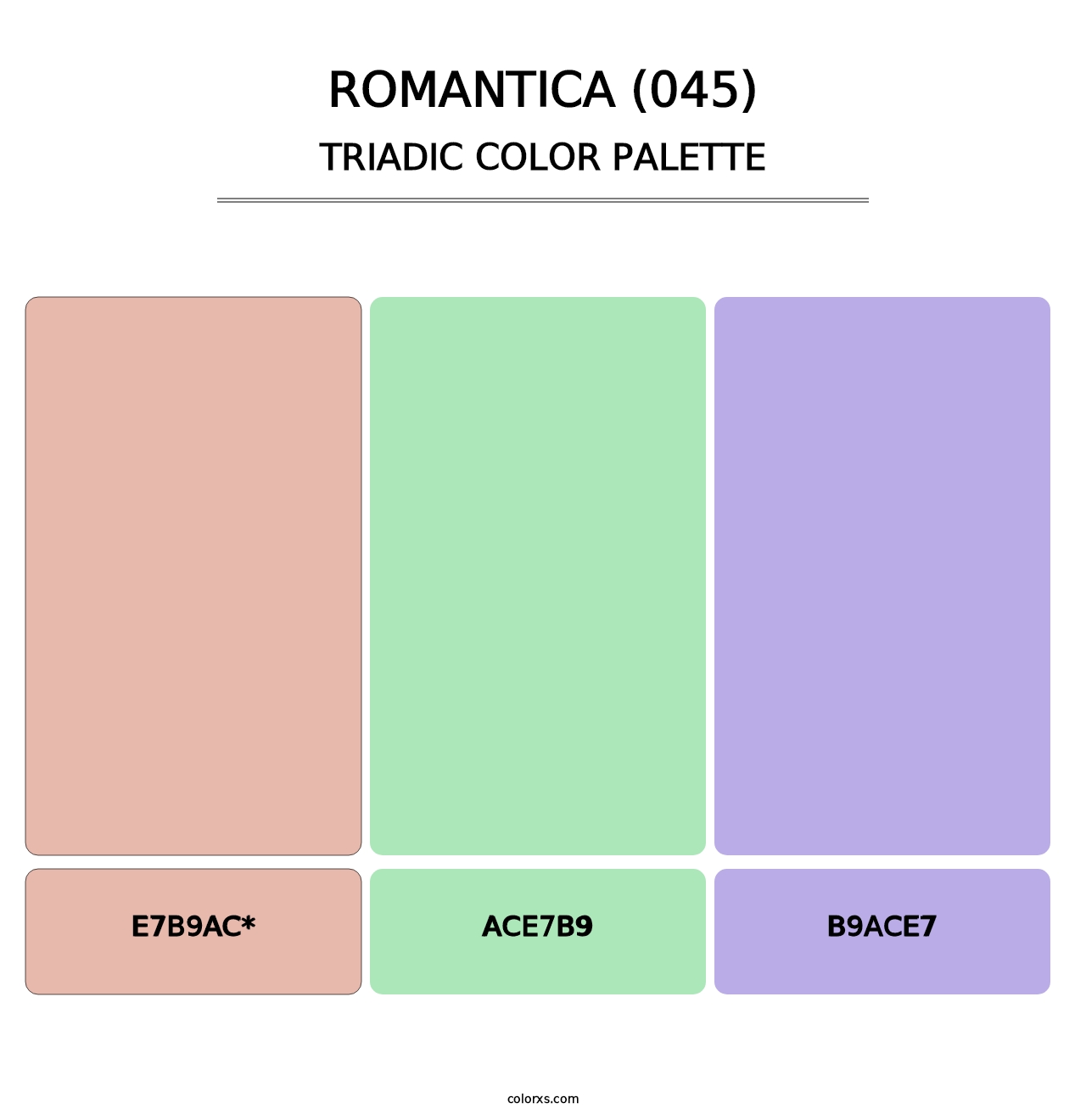 Romantica (045) - Triadic Color Palette