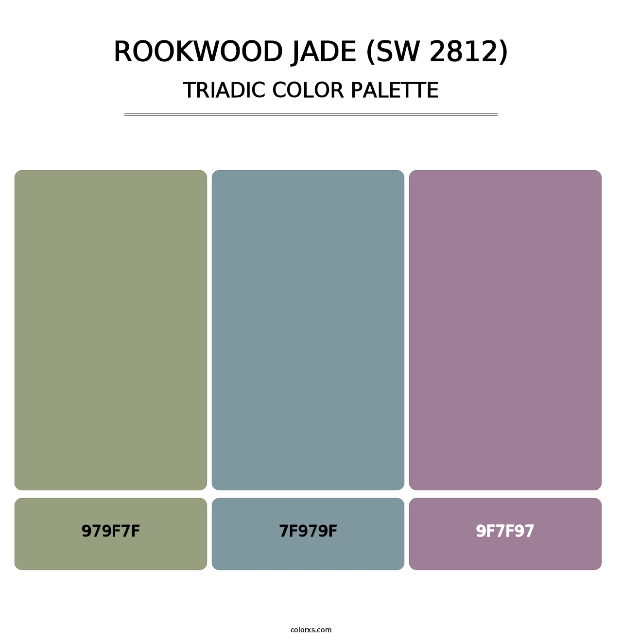 Rookwood Jade (SW 2812) - Triadic Color Palette