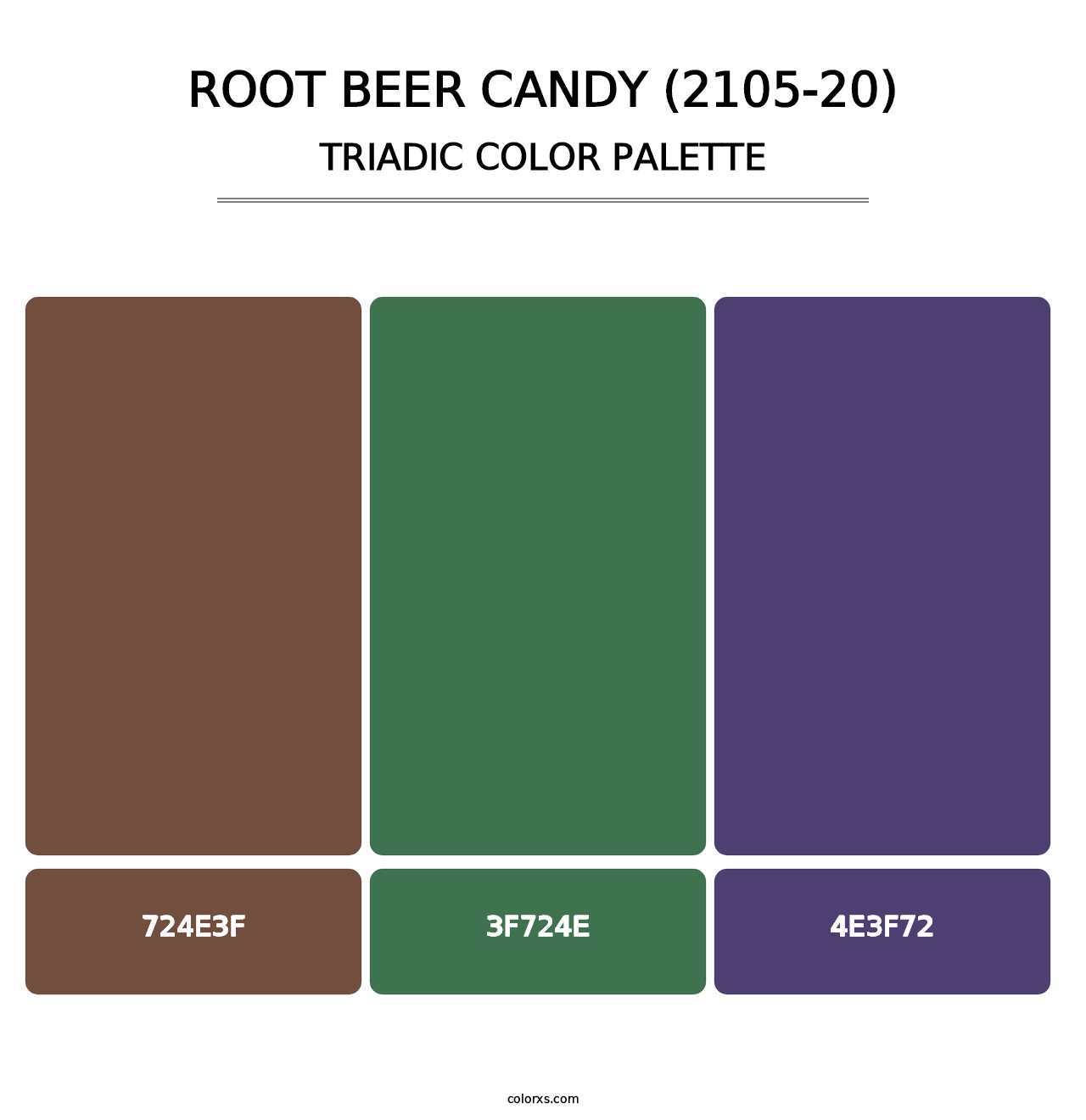 Root Beer Candy (2105-20) - Triadic Color Palette