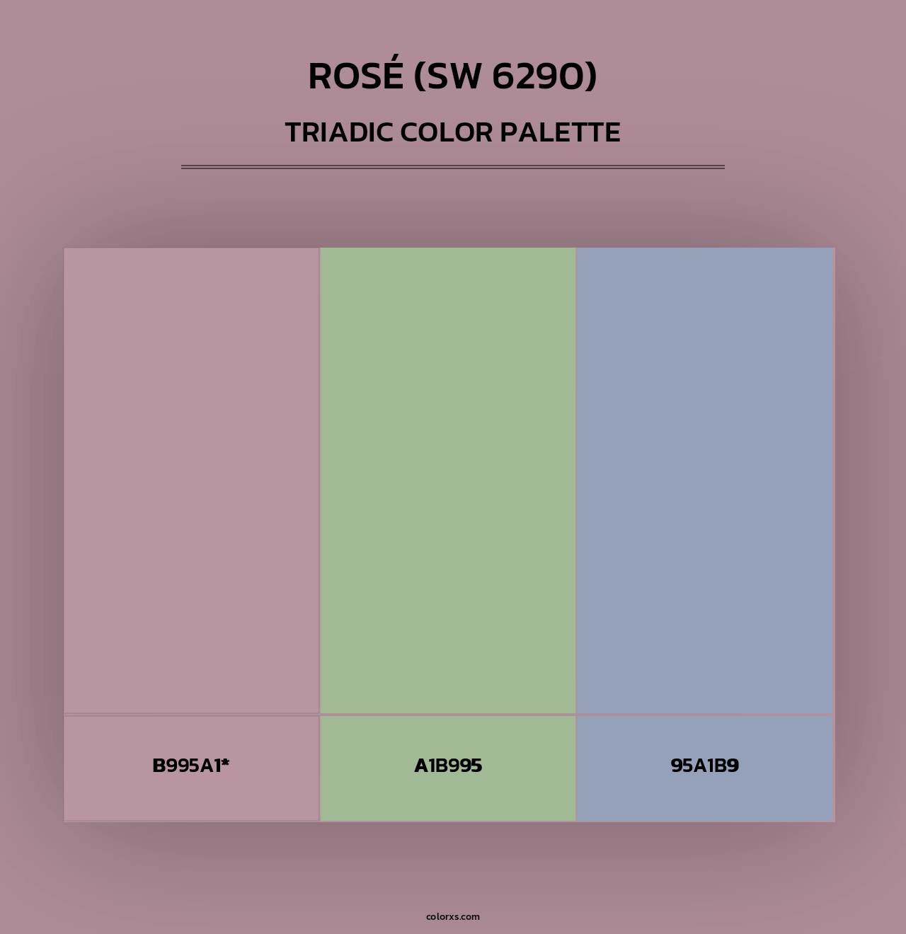Rosé (SW 6290) - Triadic Color Palette