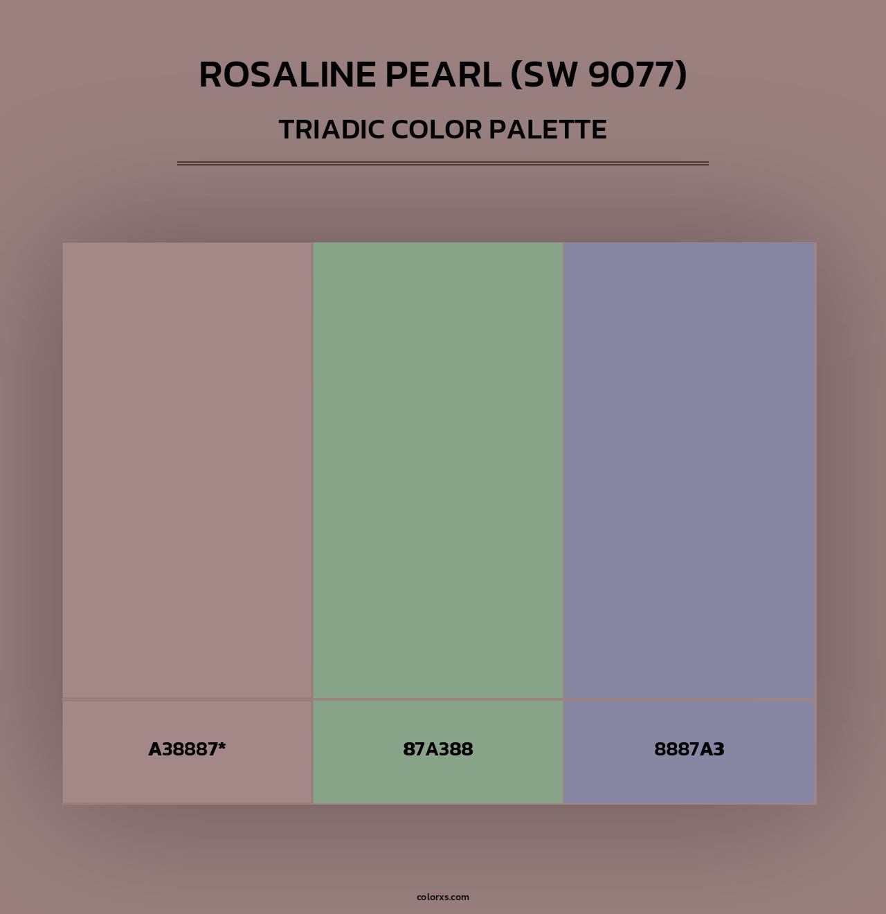 Rosaline Pearl (SW 9077) - Triadic Color Palette