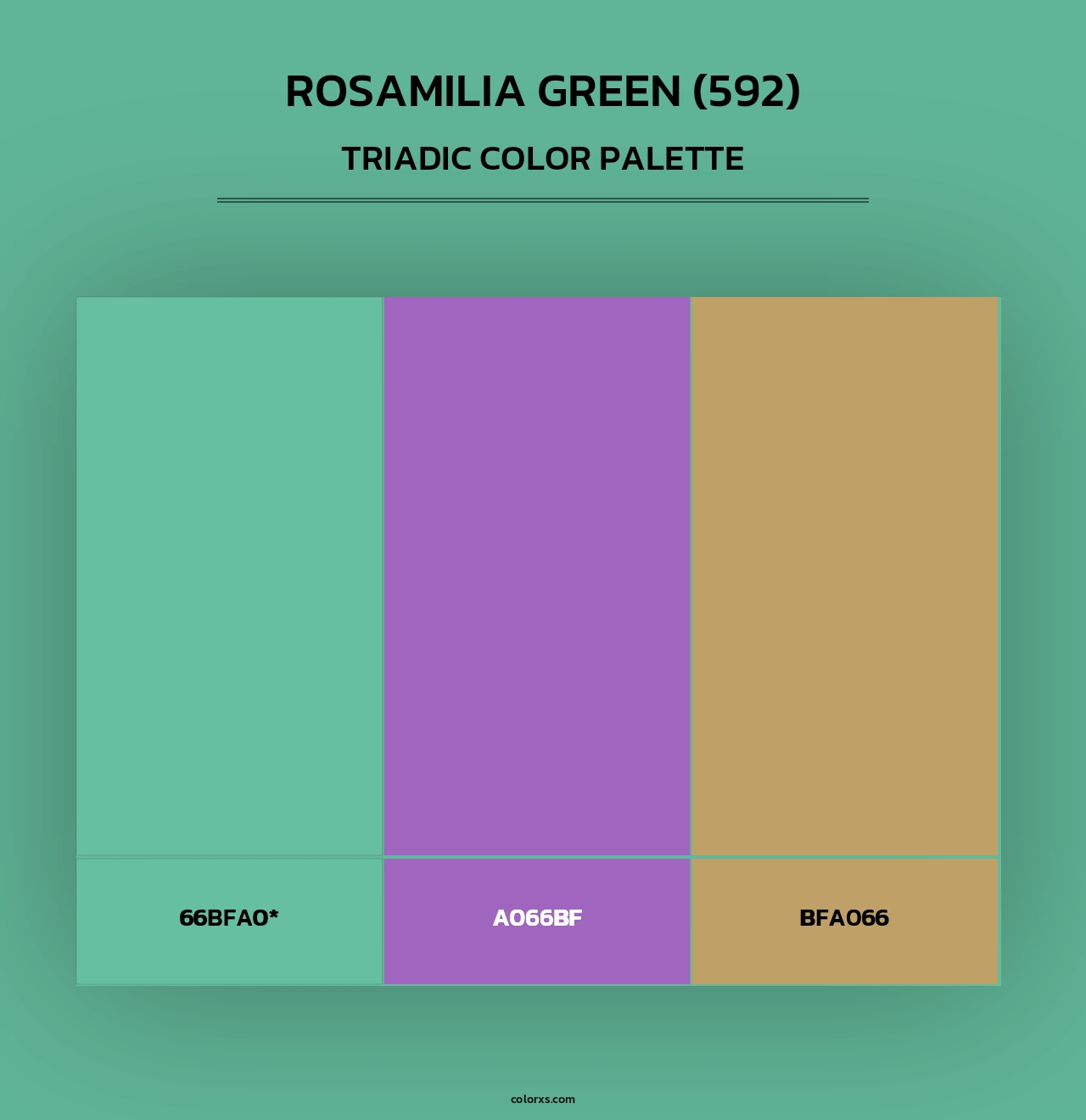 Rosamilia Green (592) - Triadic Color Palette