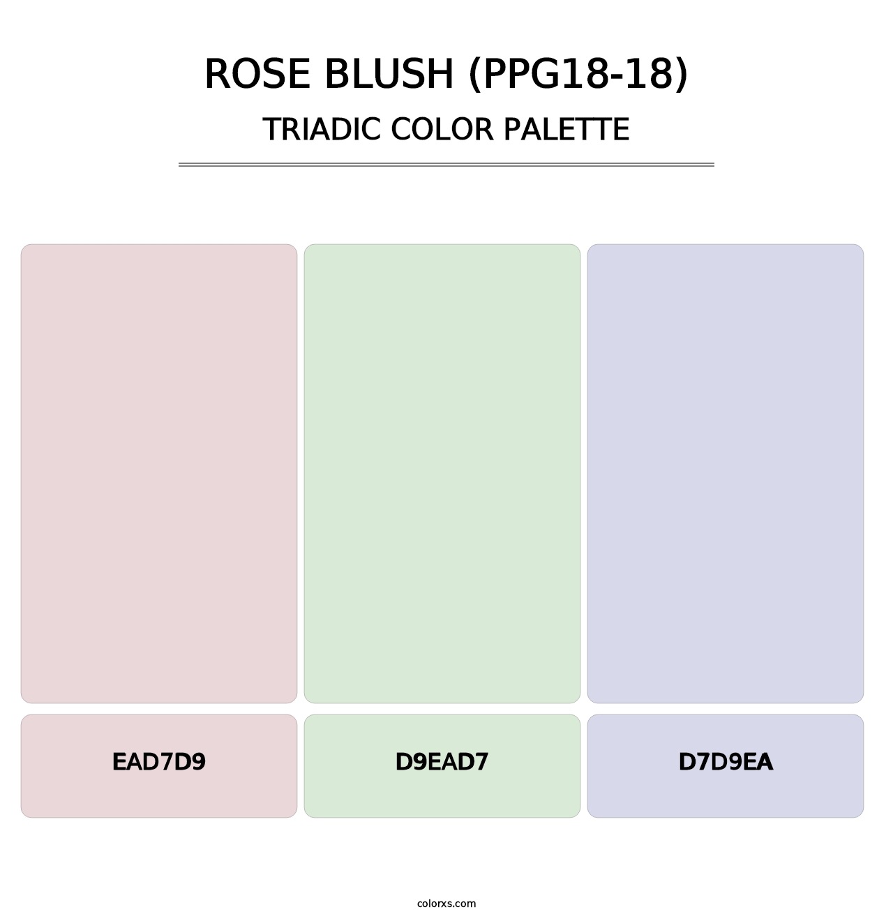 Rose Blush (PPG18-18) - Triadic Color Palette