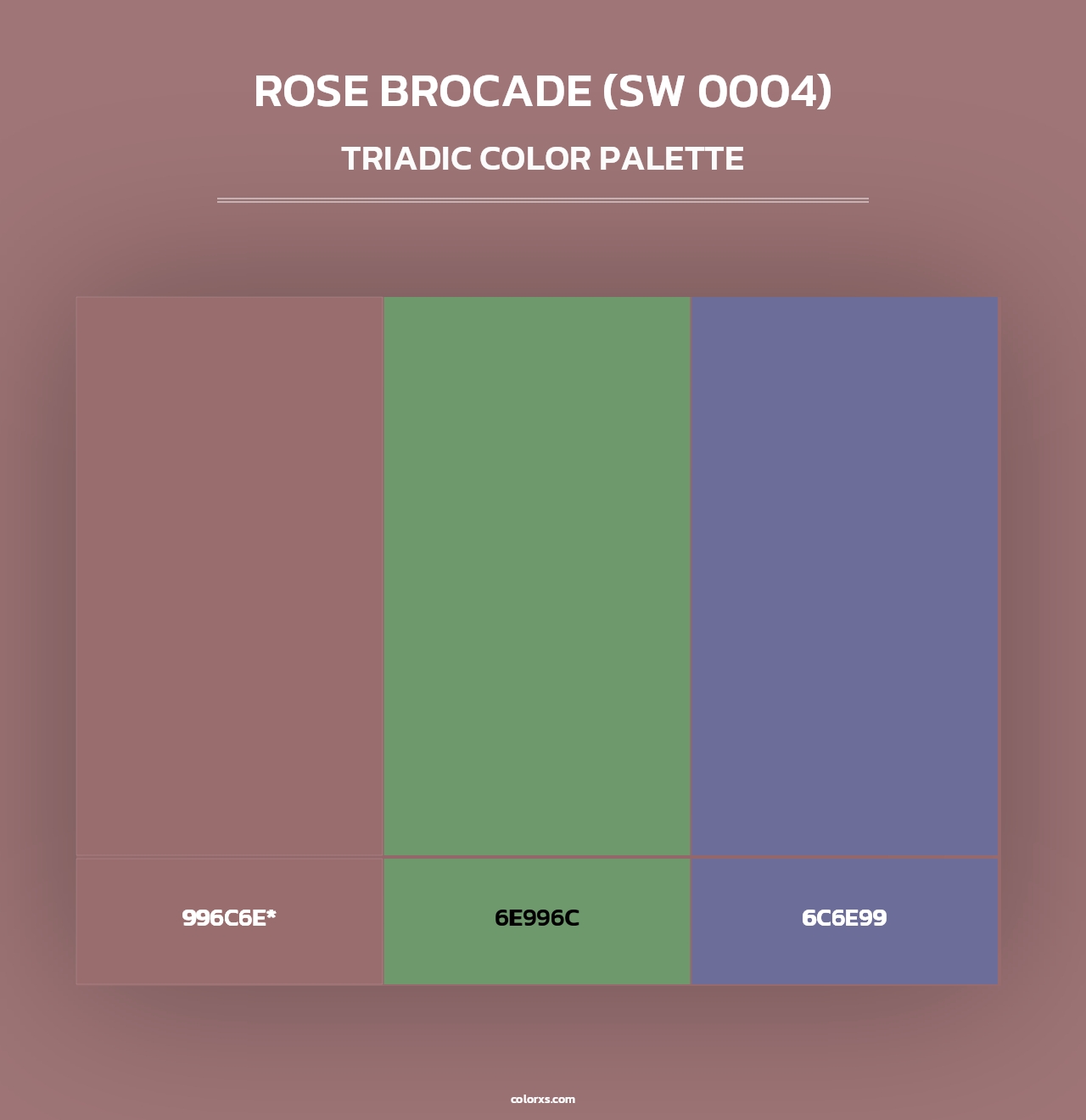Rose Brocade (SW 0004) - Triadic Color Palette