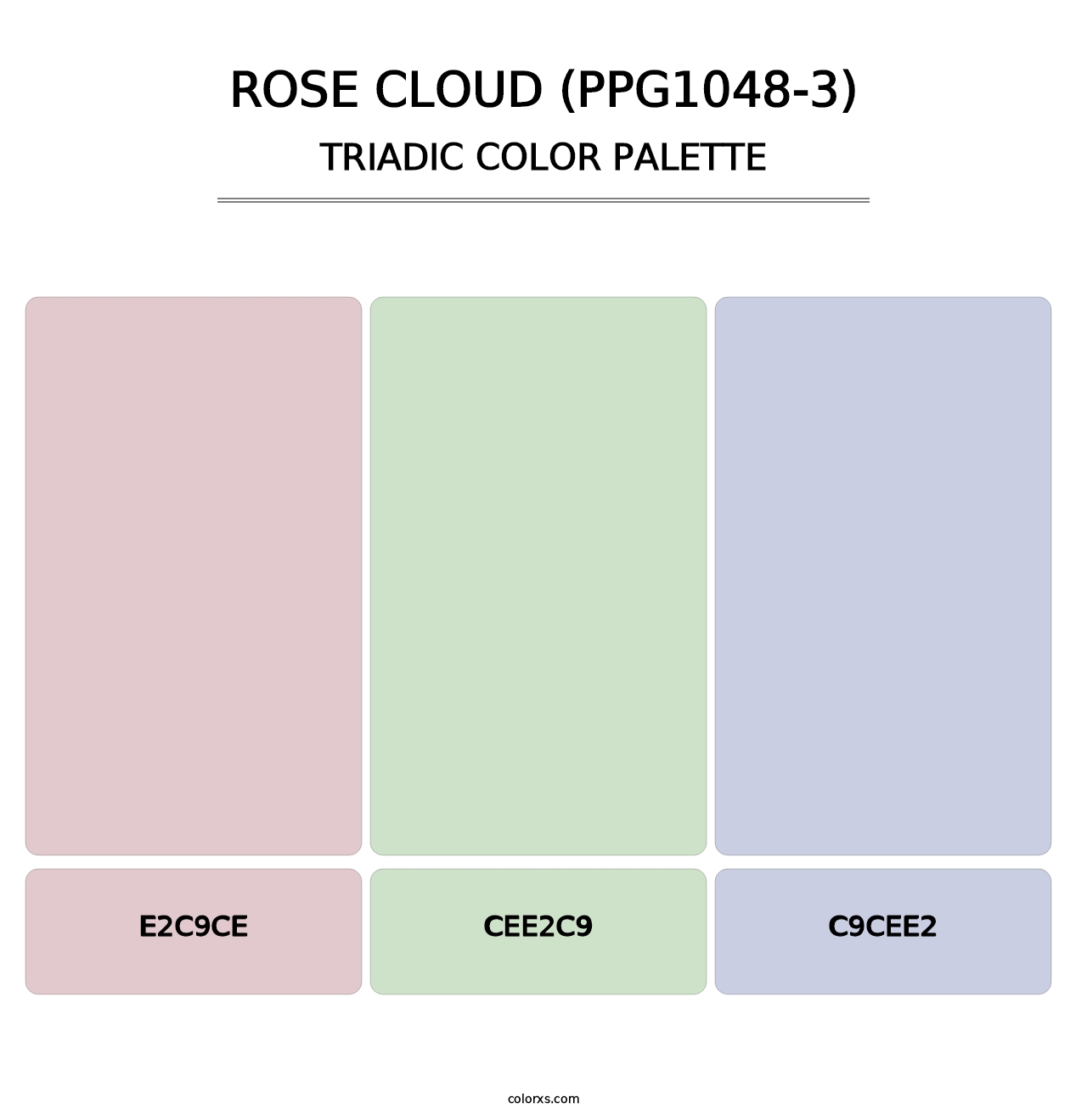 Rose Cloud (PPG1048-3) - Triadic Color Palette