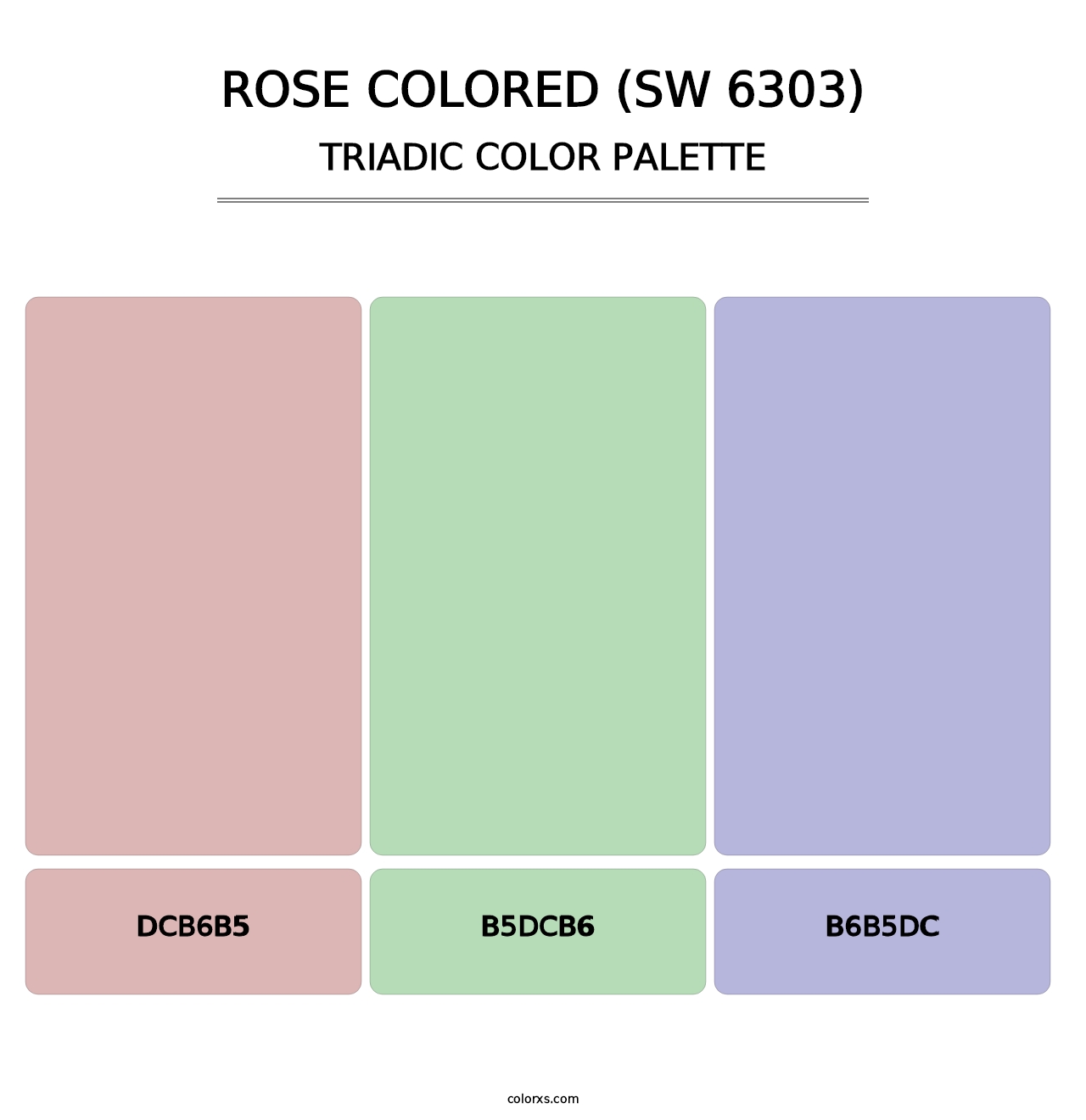 Rose Colored (SW 6303) - Triadic Color Palette