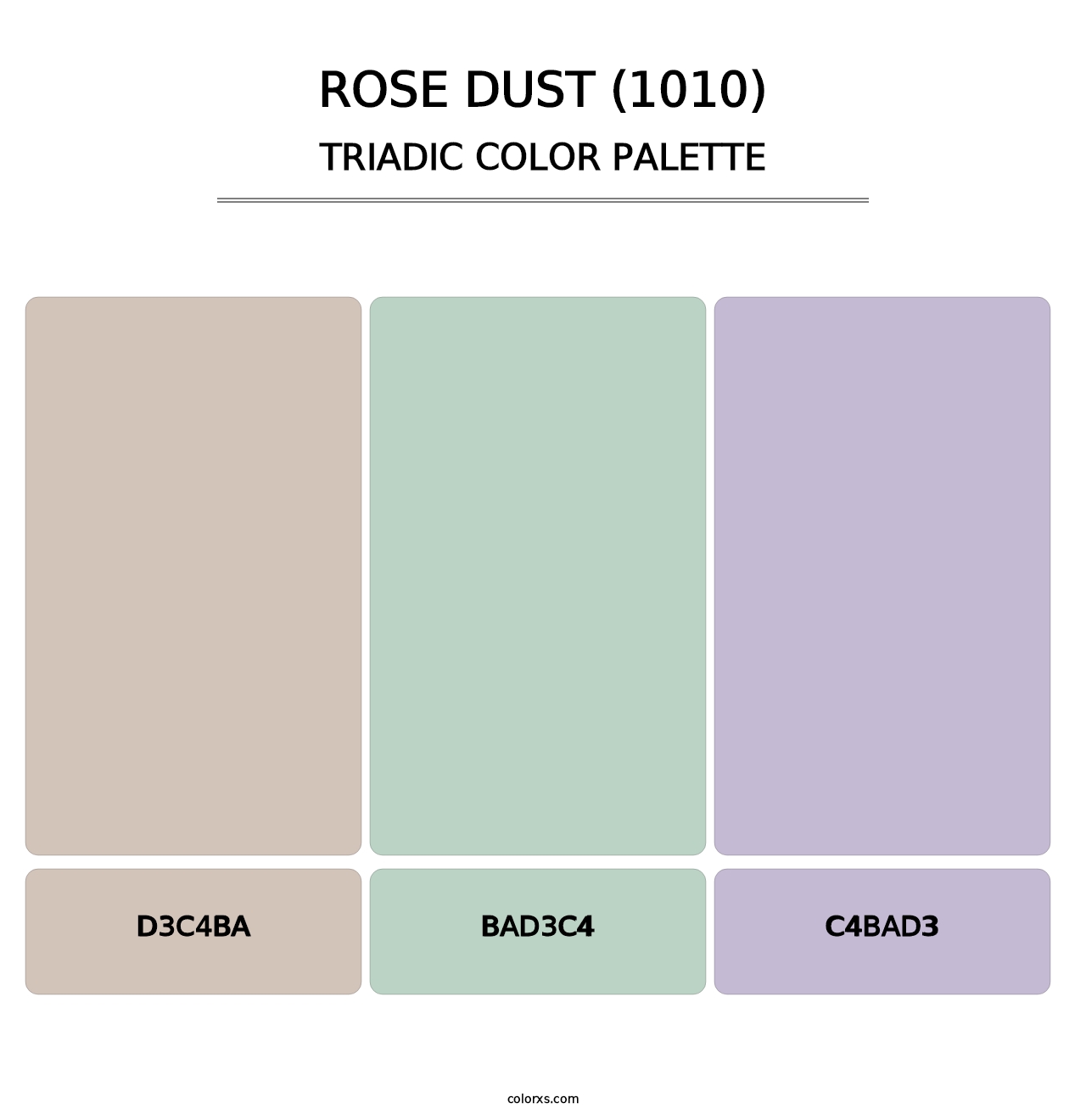 Rose Dust (1010) - Triadic Color Palette