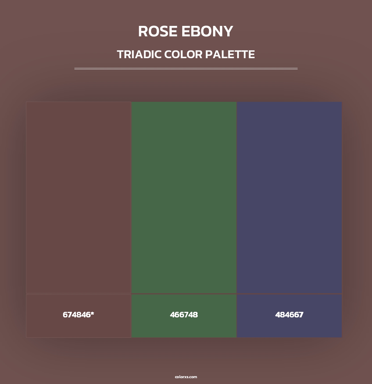 Rose Ebony - Triadic Color Palette