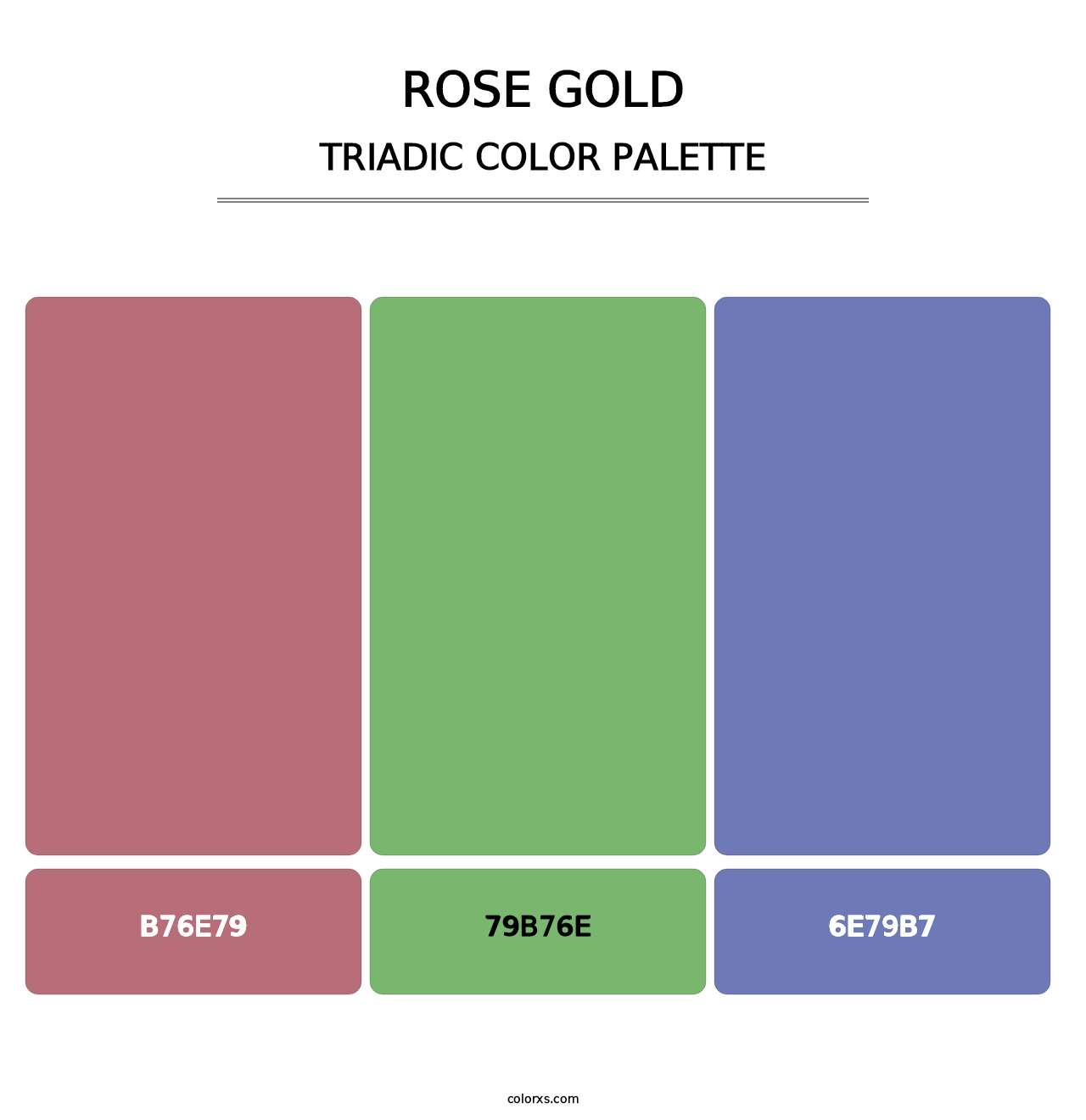 Rose Gold - Triadic Color Palette